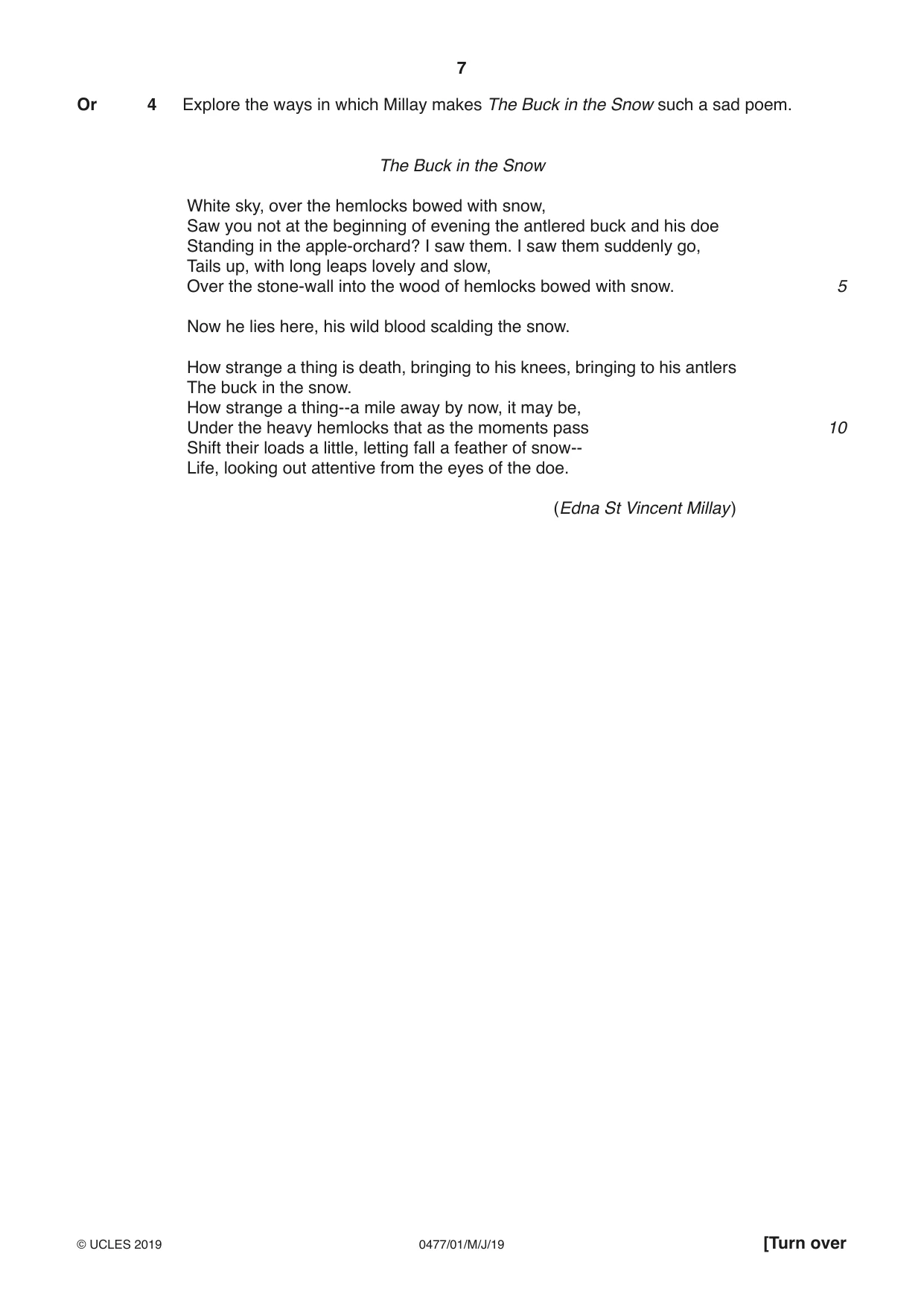 Cambridge IGCSE English - Literature (9-1) (UK only) 0477 2019 May/June Paper 1 · Variant 1 question paper, page 7 of 24
