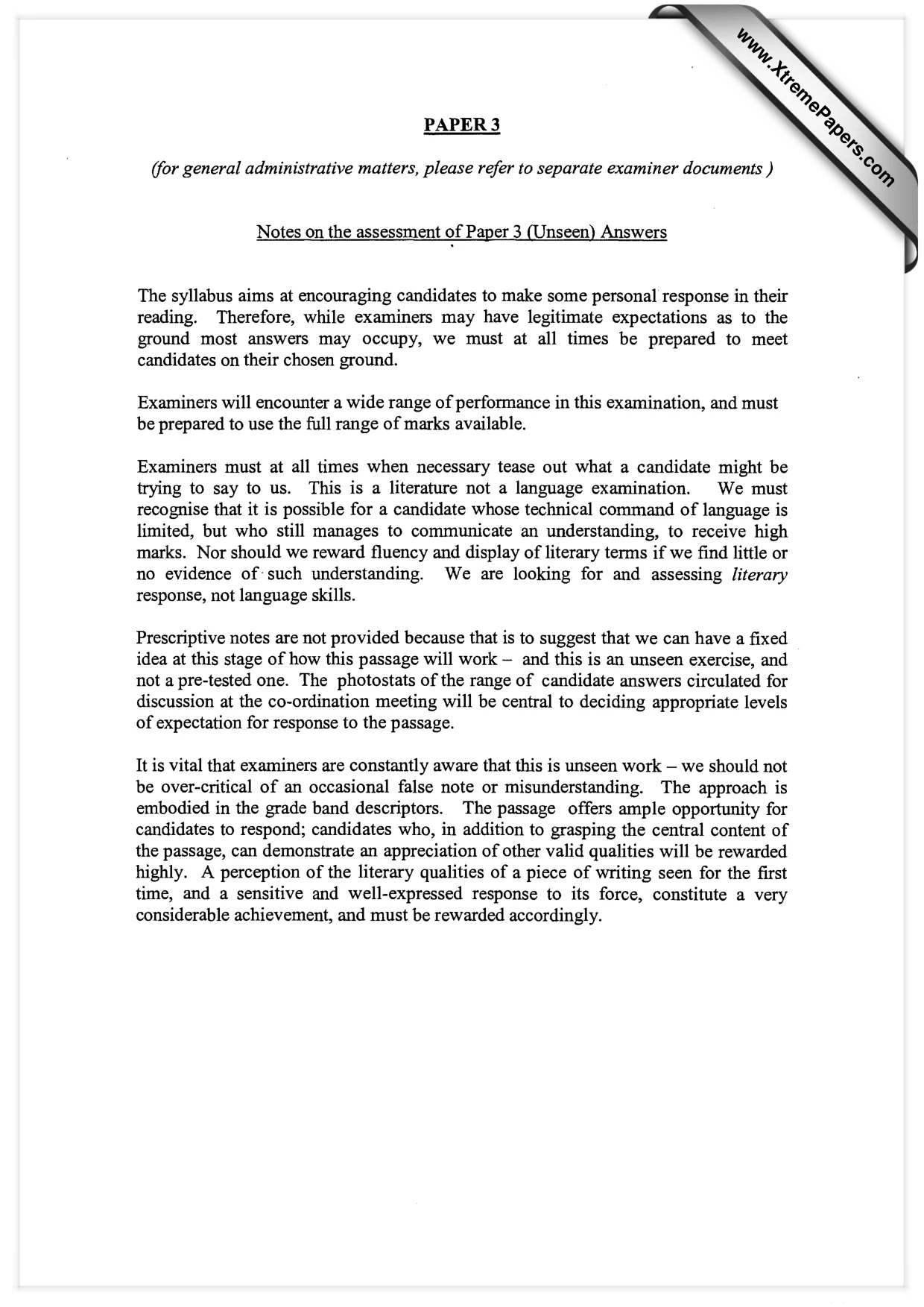 Mark scheme, page 1 of 2