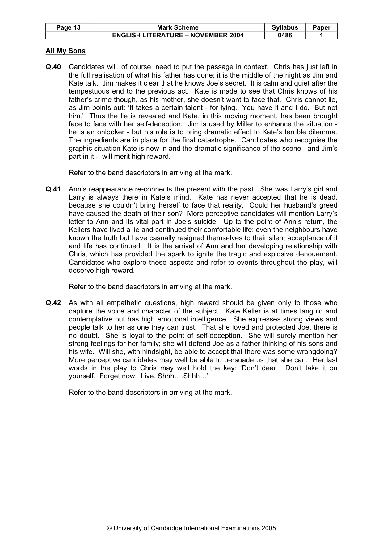 Mark scheme, page 16 of 19
