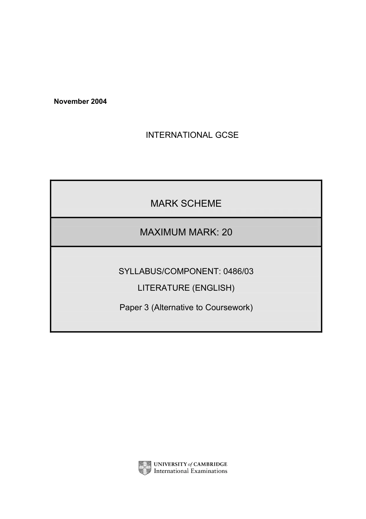 Mark scheme, page 3 of 6