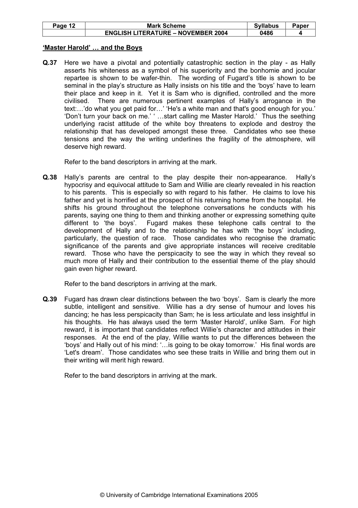 Mark scheme, page 15 of 19