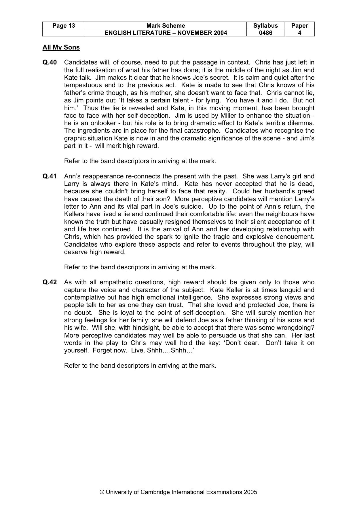 Mark scheme, page 16 of 19