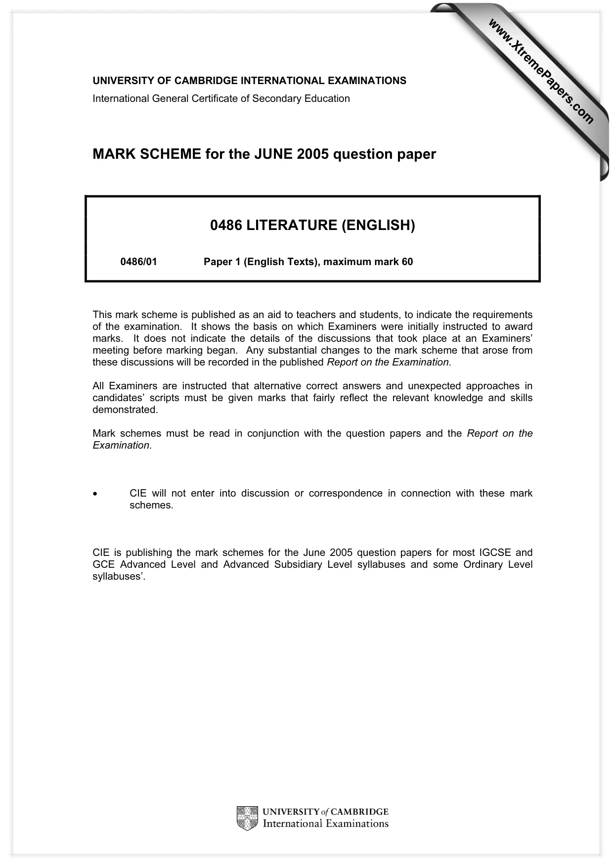 Mark scheme, page 1 of 15