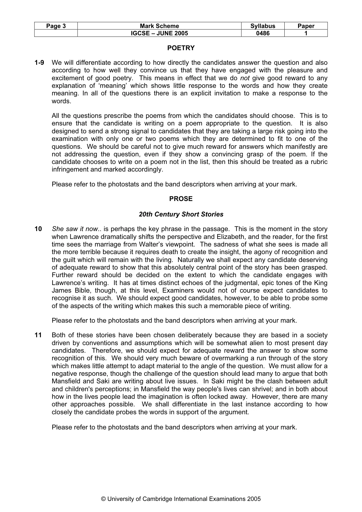 Mark scheme, page 6 of 15