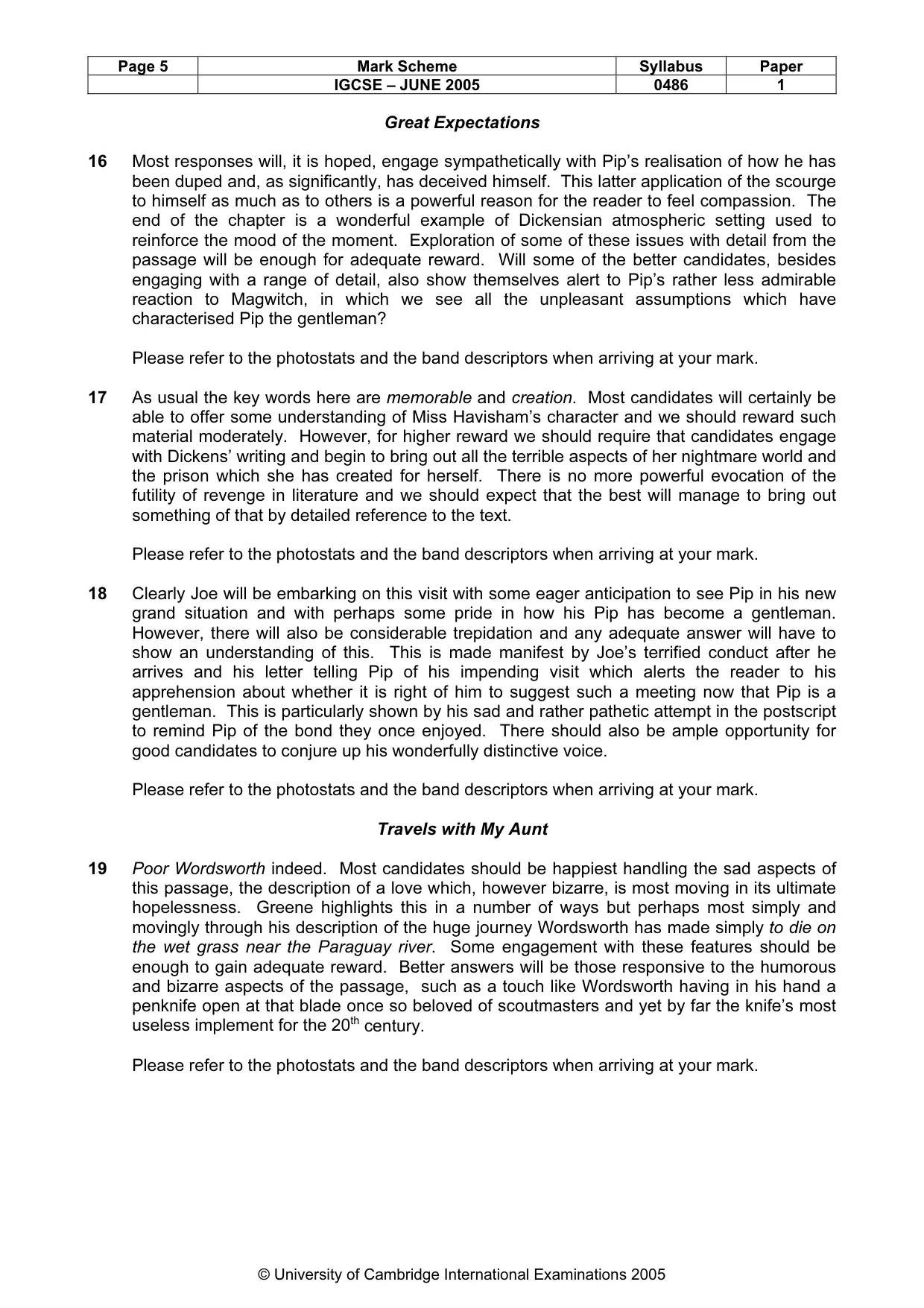 Mark scheme, page 8 of 15