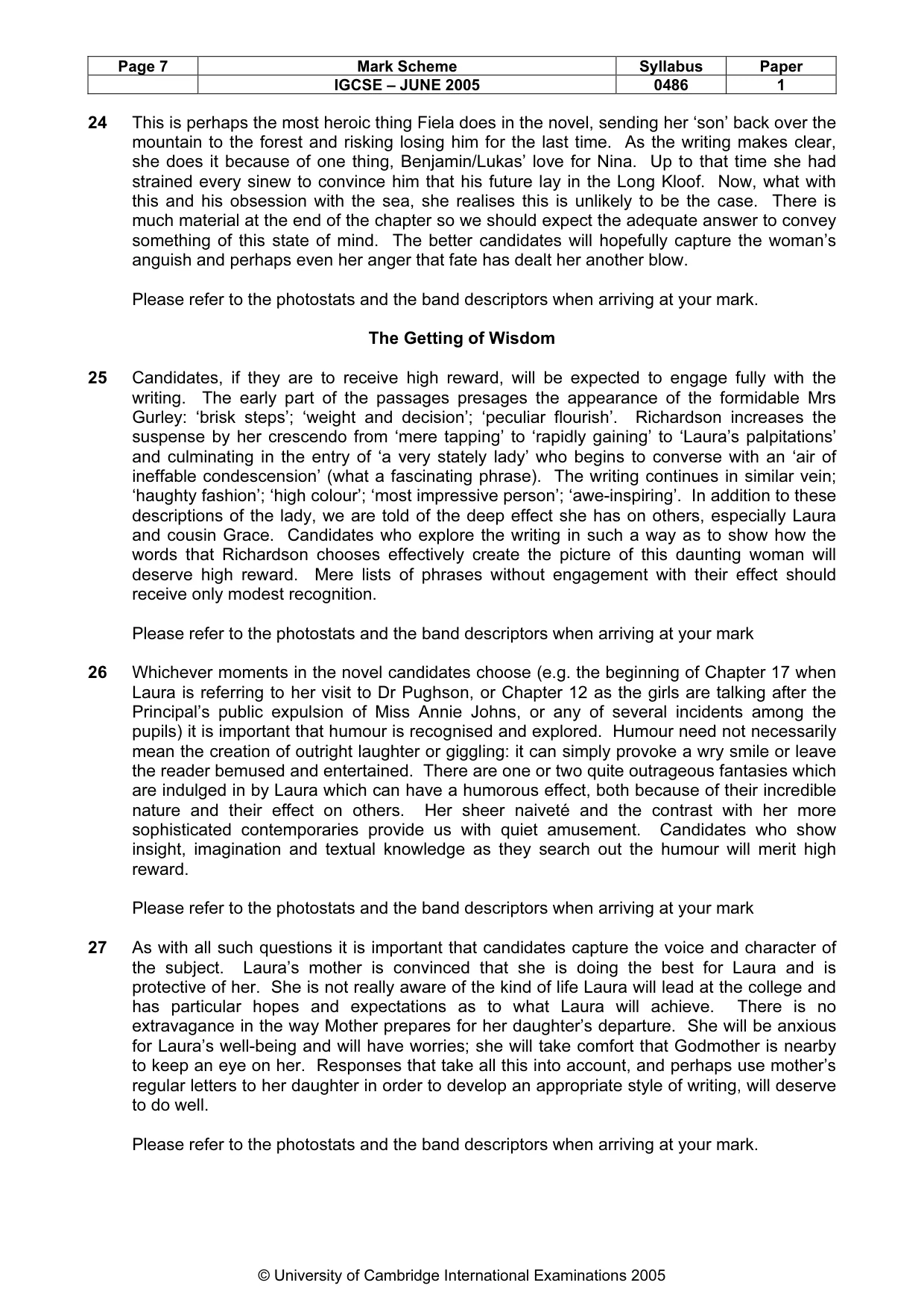 Mark scheme, page 10 of 15