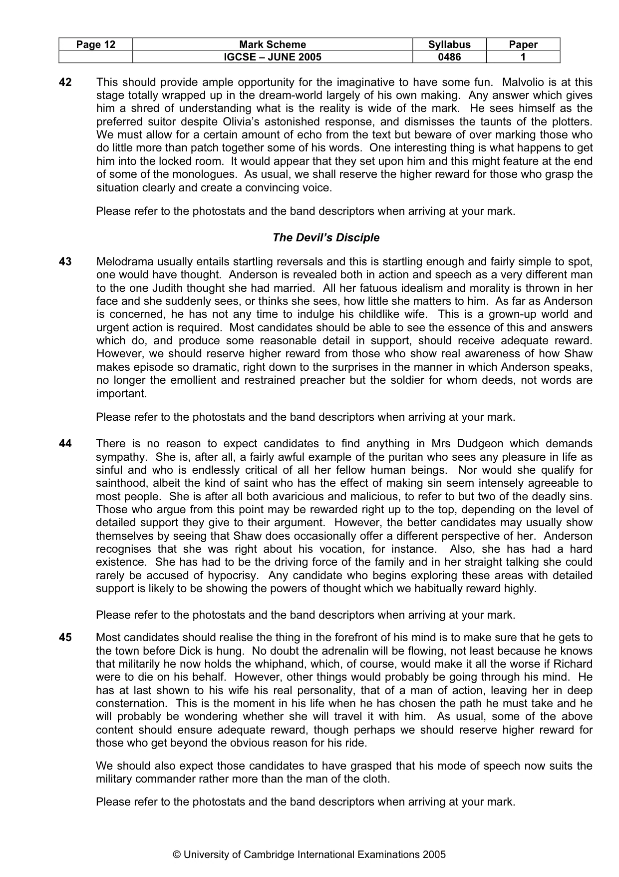 Mark scheme, page 15 of 15