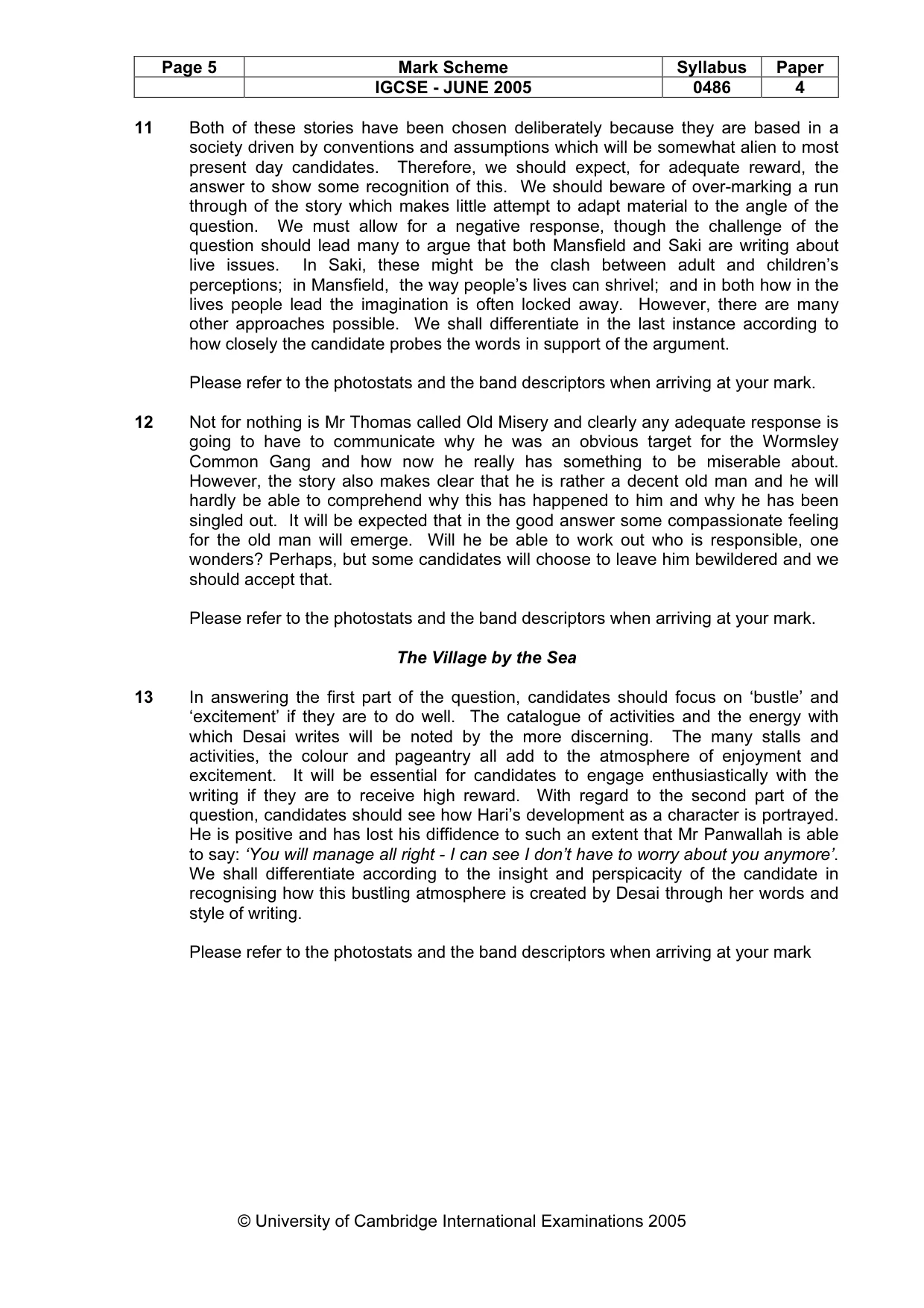 Mark scheme, page 8 of 18