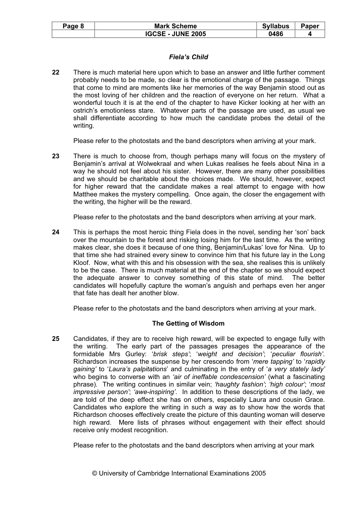 Mark scheme, page 11 of 18