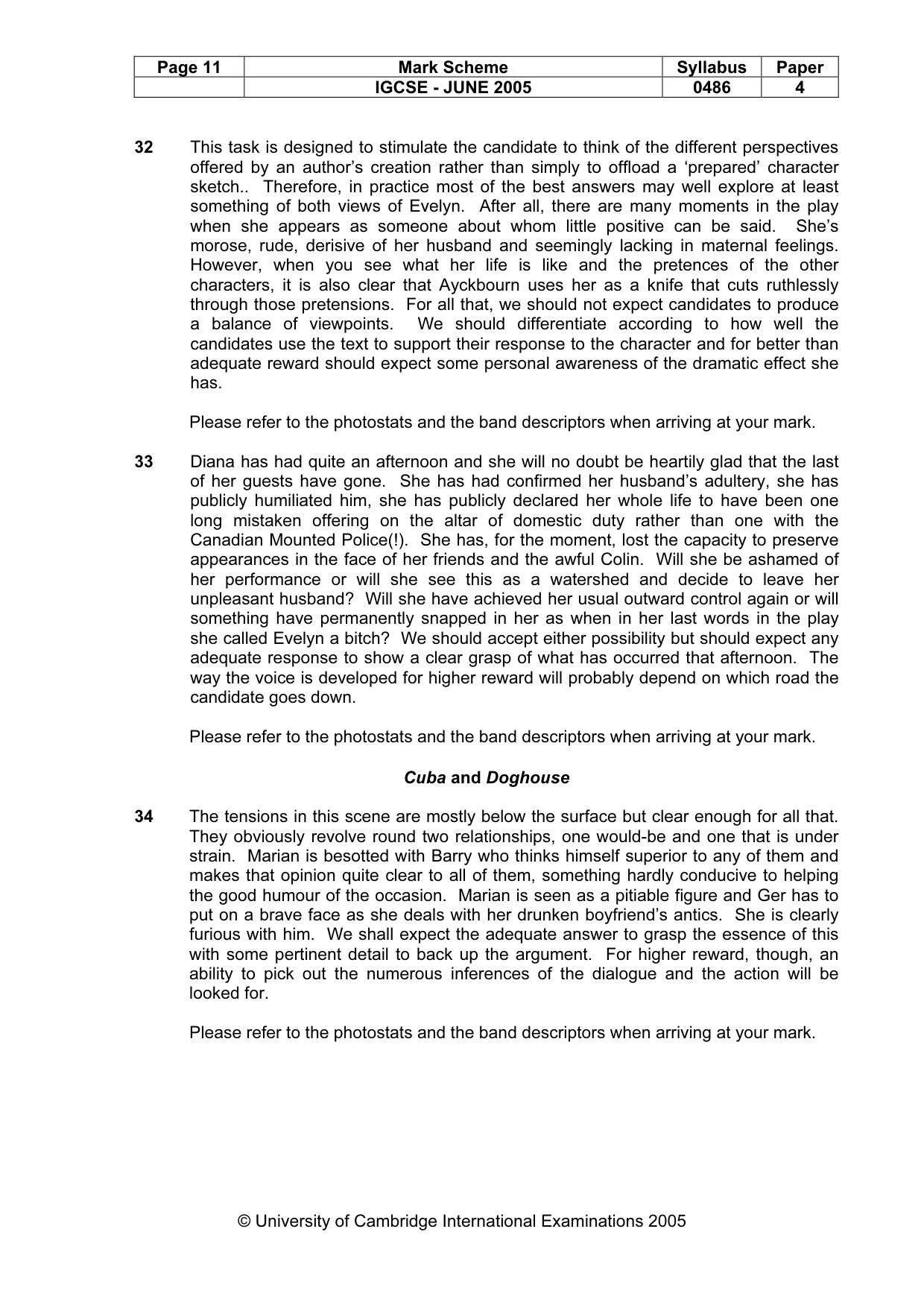 Mark scheme, page 14 of 18