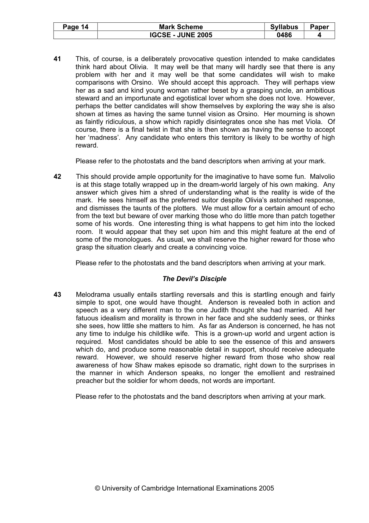 Mark scheme, page 17 of 18