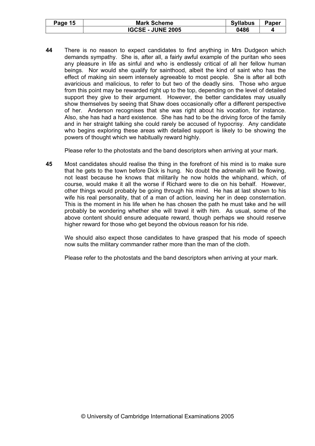 Mark scheme, page 18 of 18