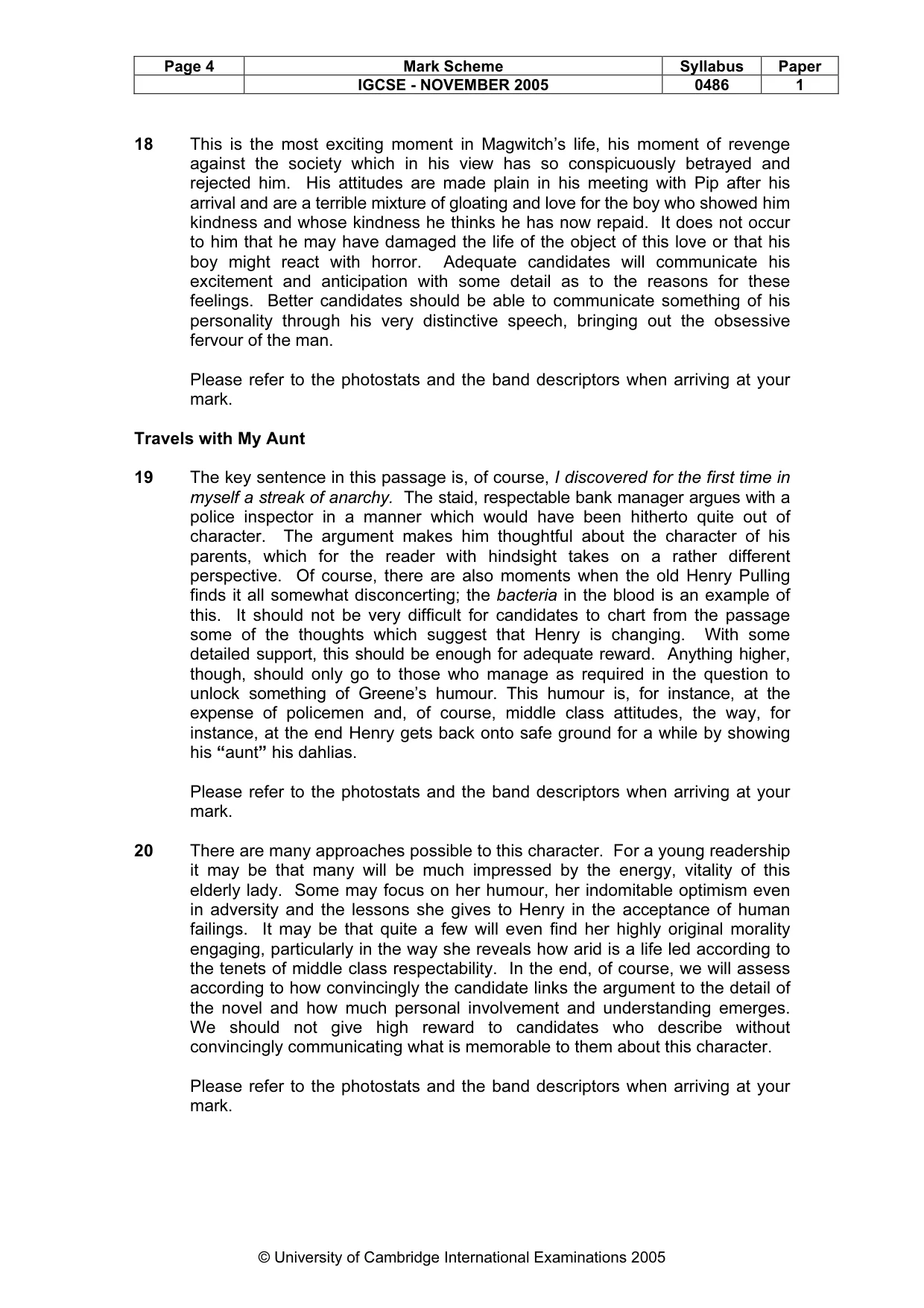 Mark scheme, page 5 of 15