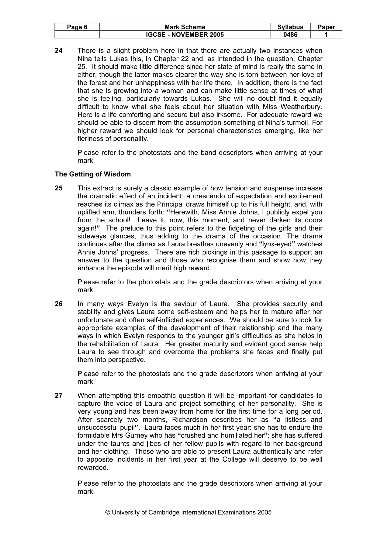 Mark scheme, page 7 of 15