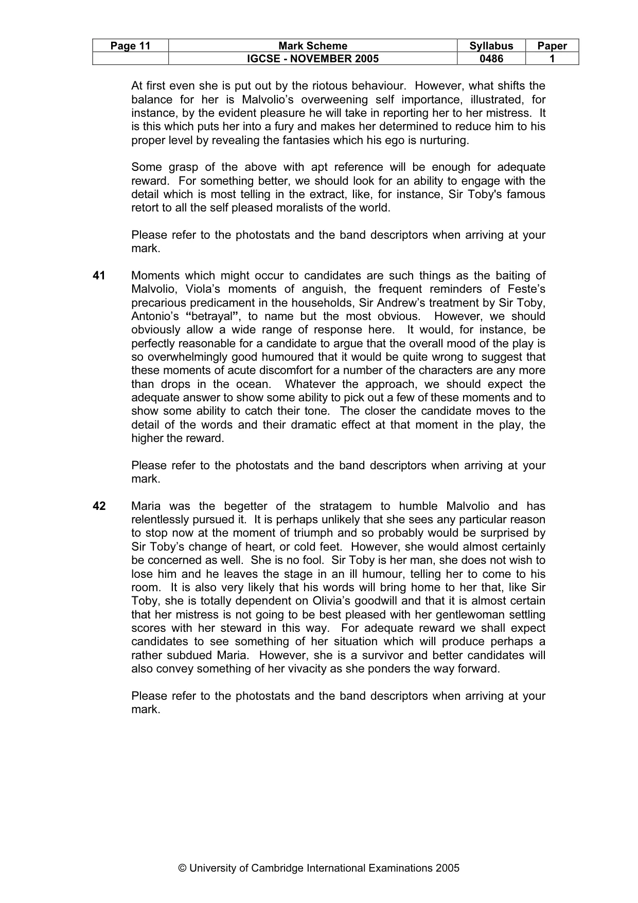 Mark scheme, page 12 of 15