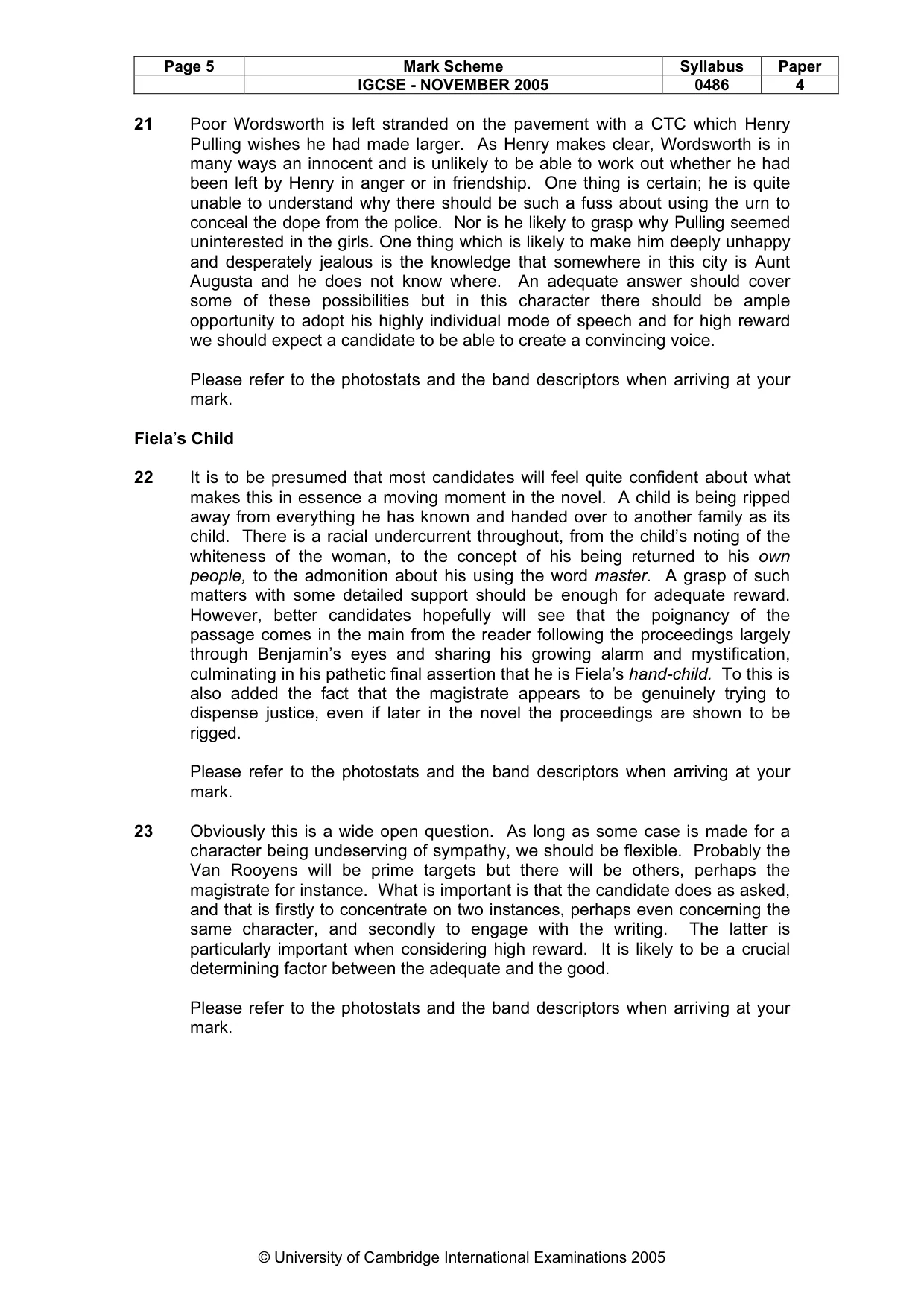 Mark scheme, page 6 of 15