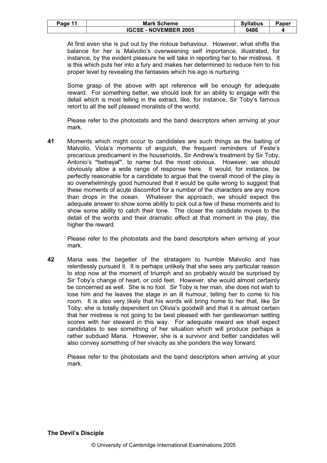 Mark scheme, page 12 of 15