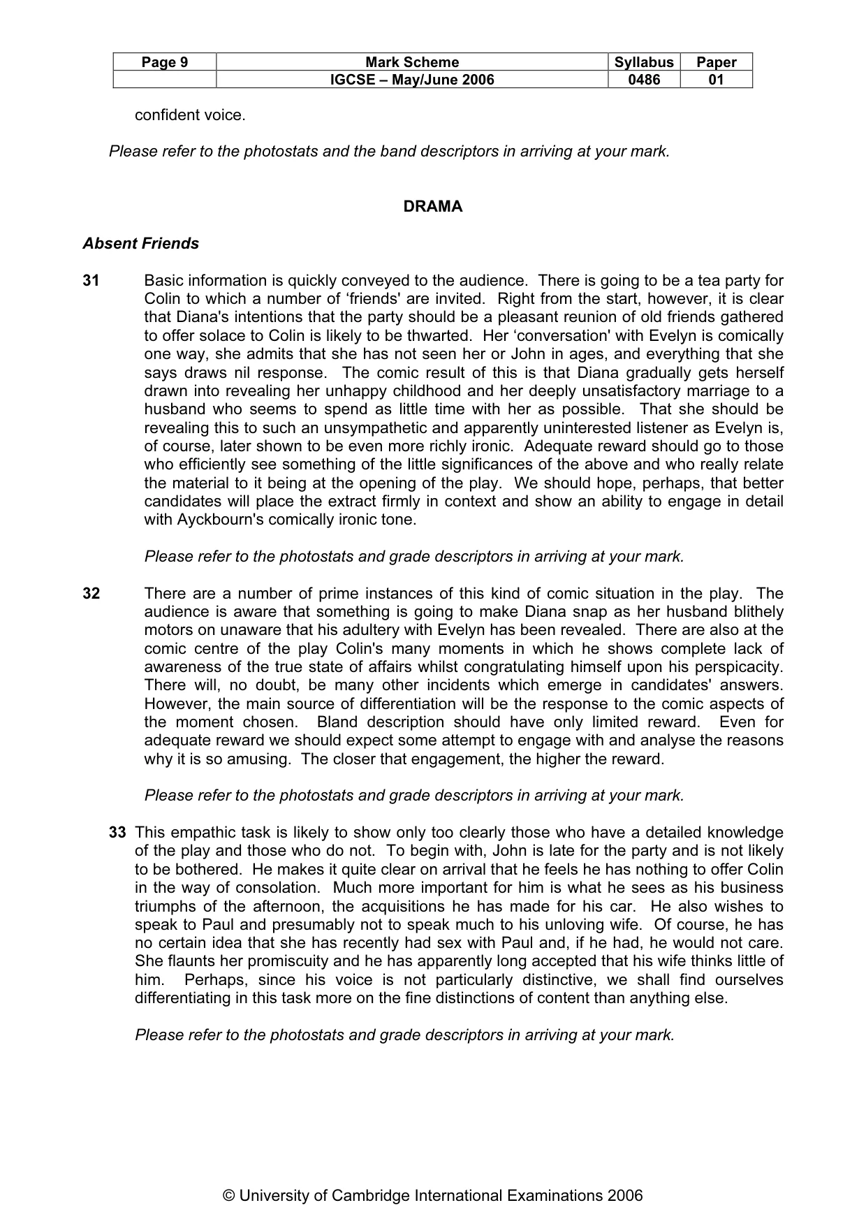 Mark scheme, page 10 of 14