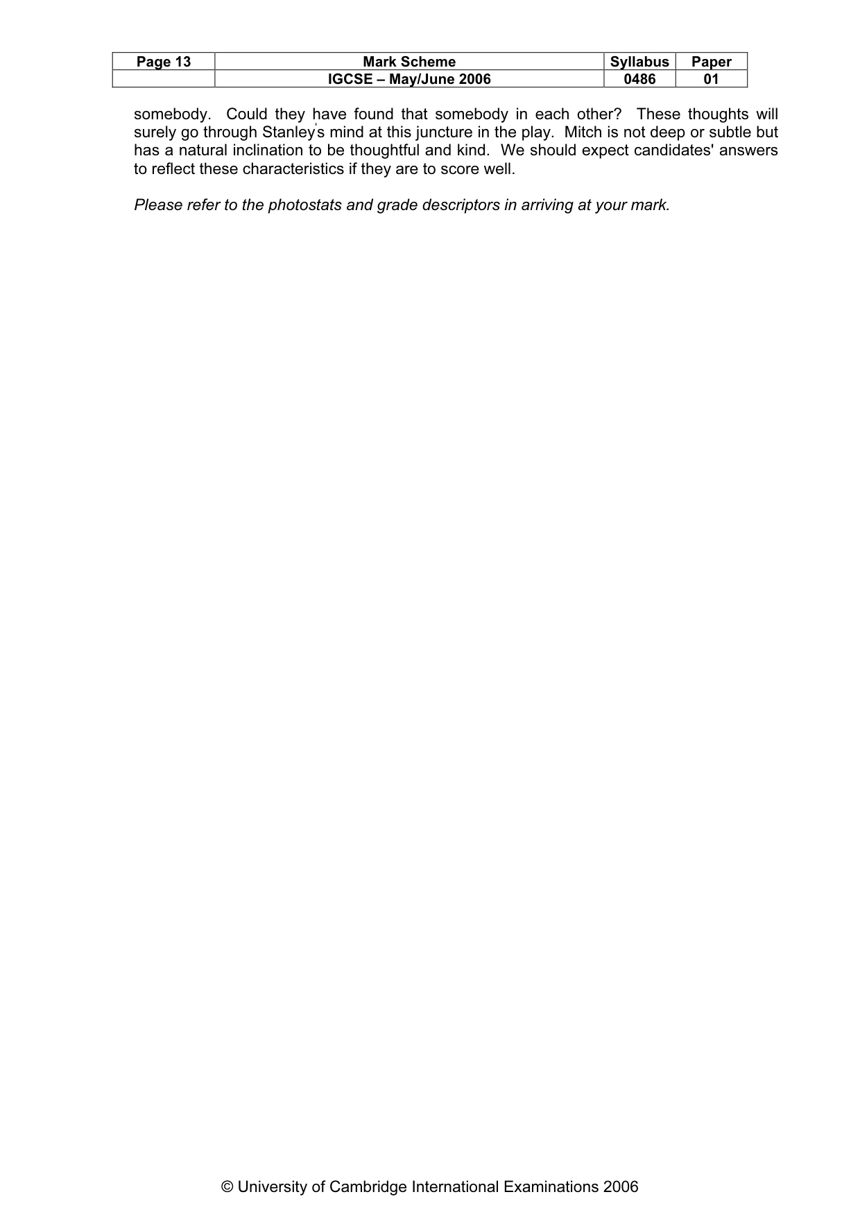 Mark scheme, page 14 of 14