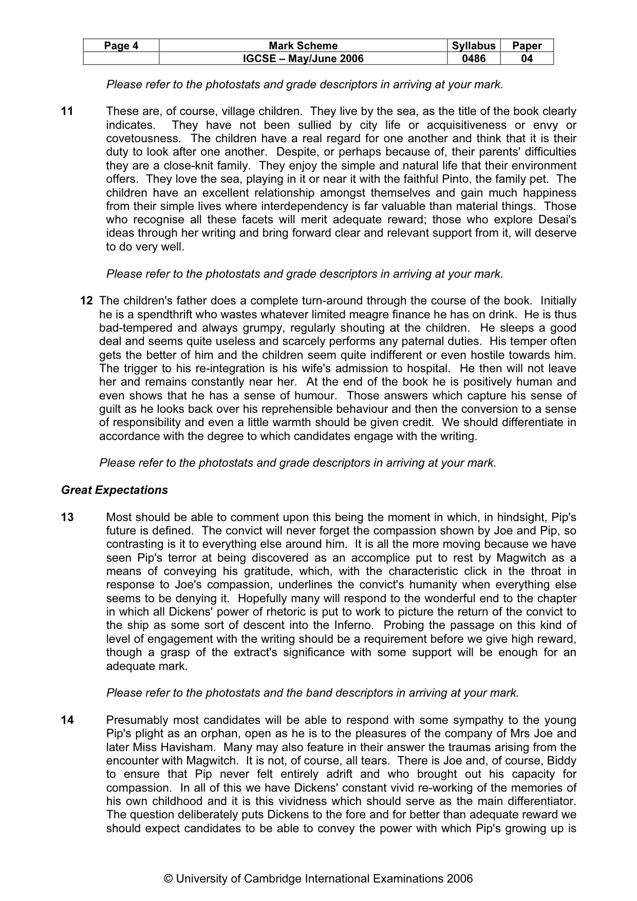 Mark scheme, page 5 of 14