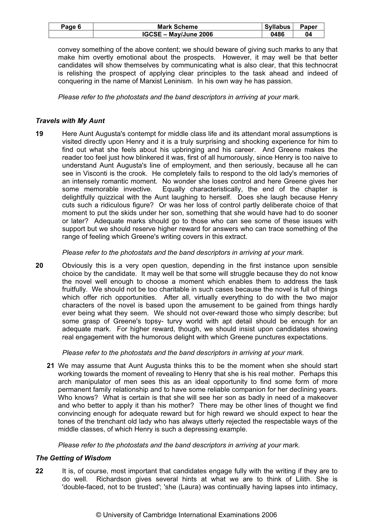 Mark scheme, page 7 of 14