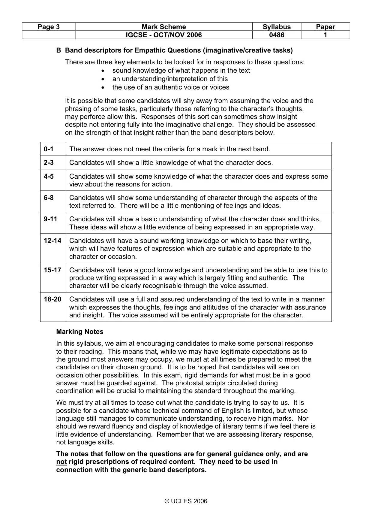 Mark scheme, page 3 of 16