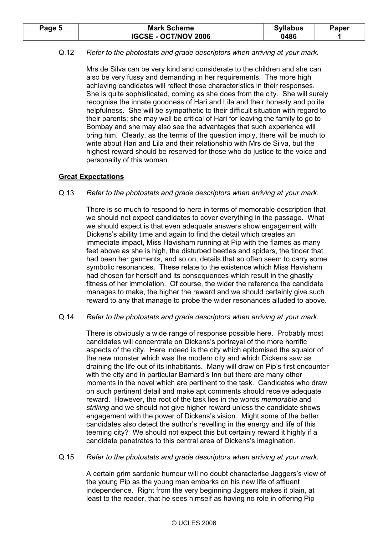 Mark scheme, page 5 of 16