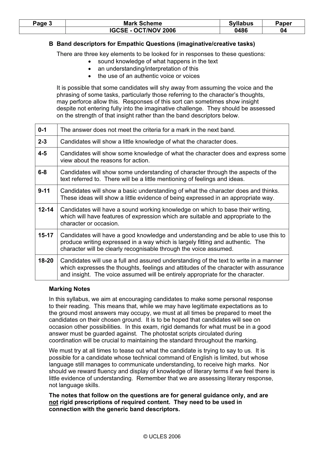 Mark scheme, page 3 of 16