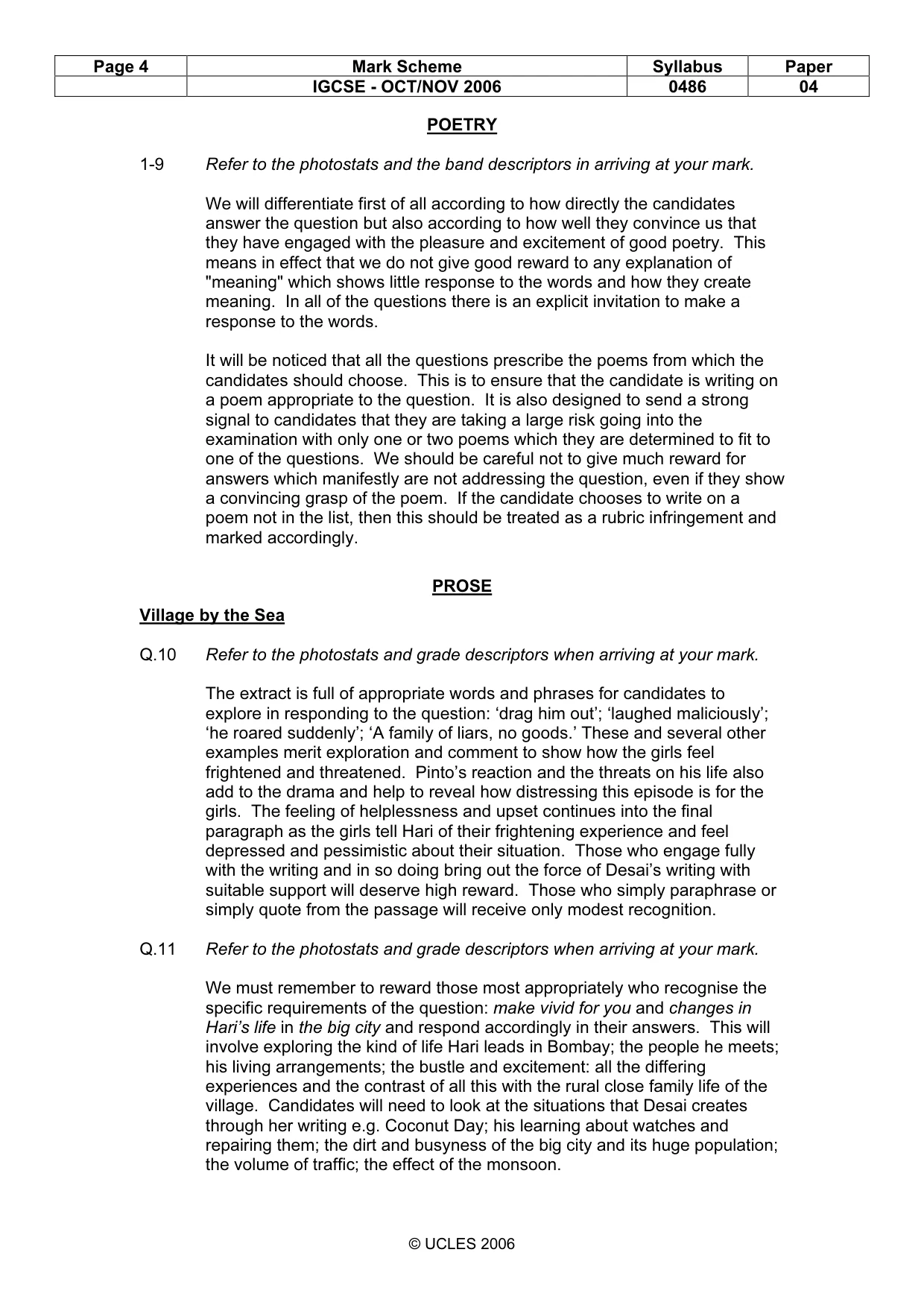Mark scheme, page 4 of 16