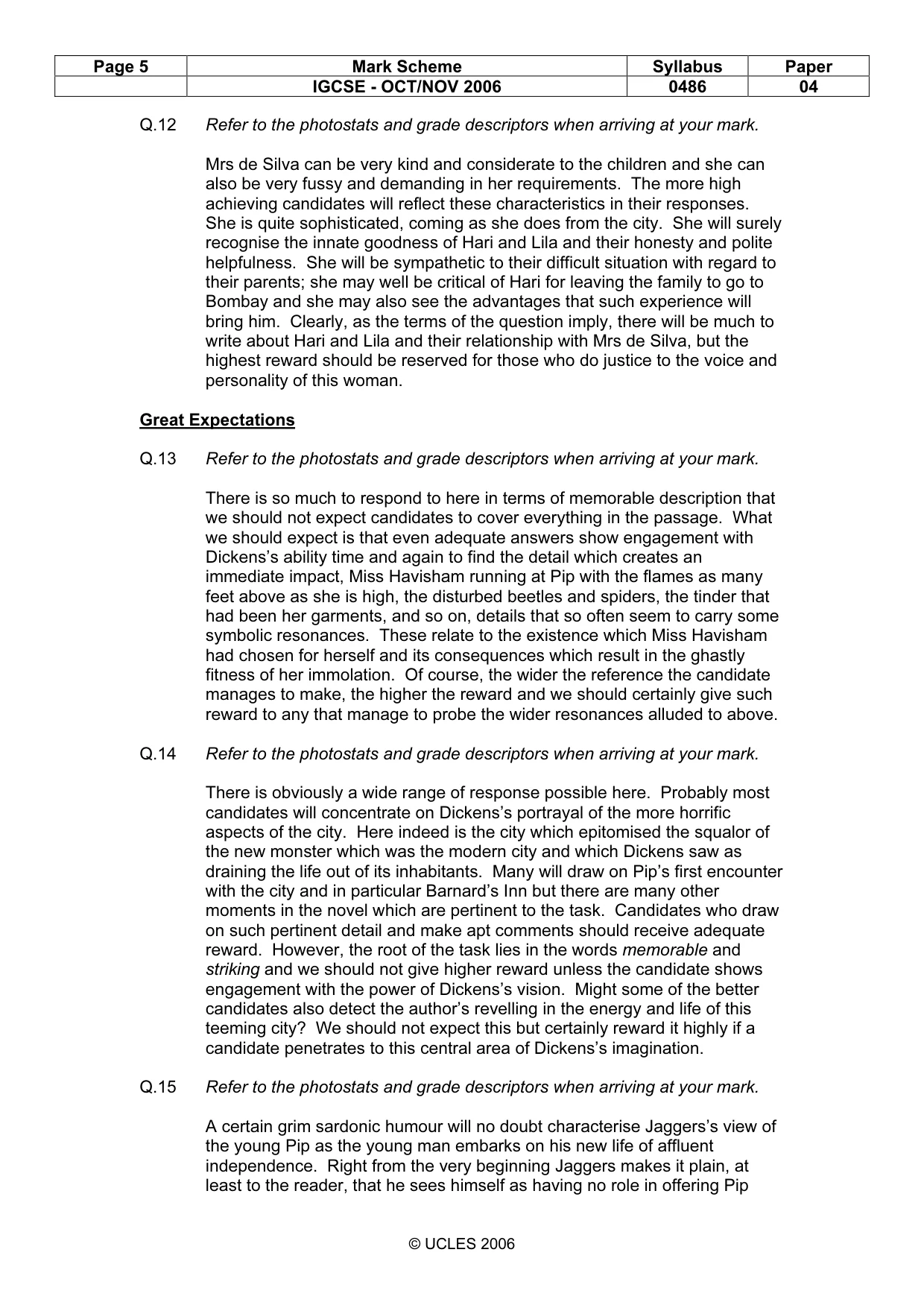 Mark scheme, page 5 of 16