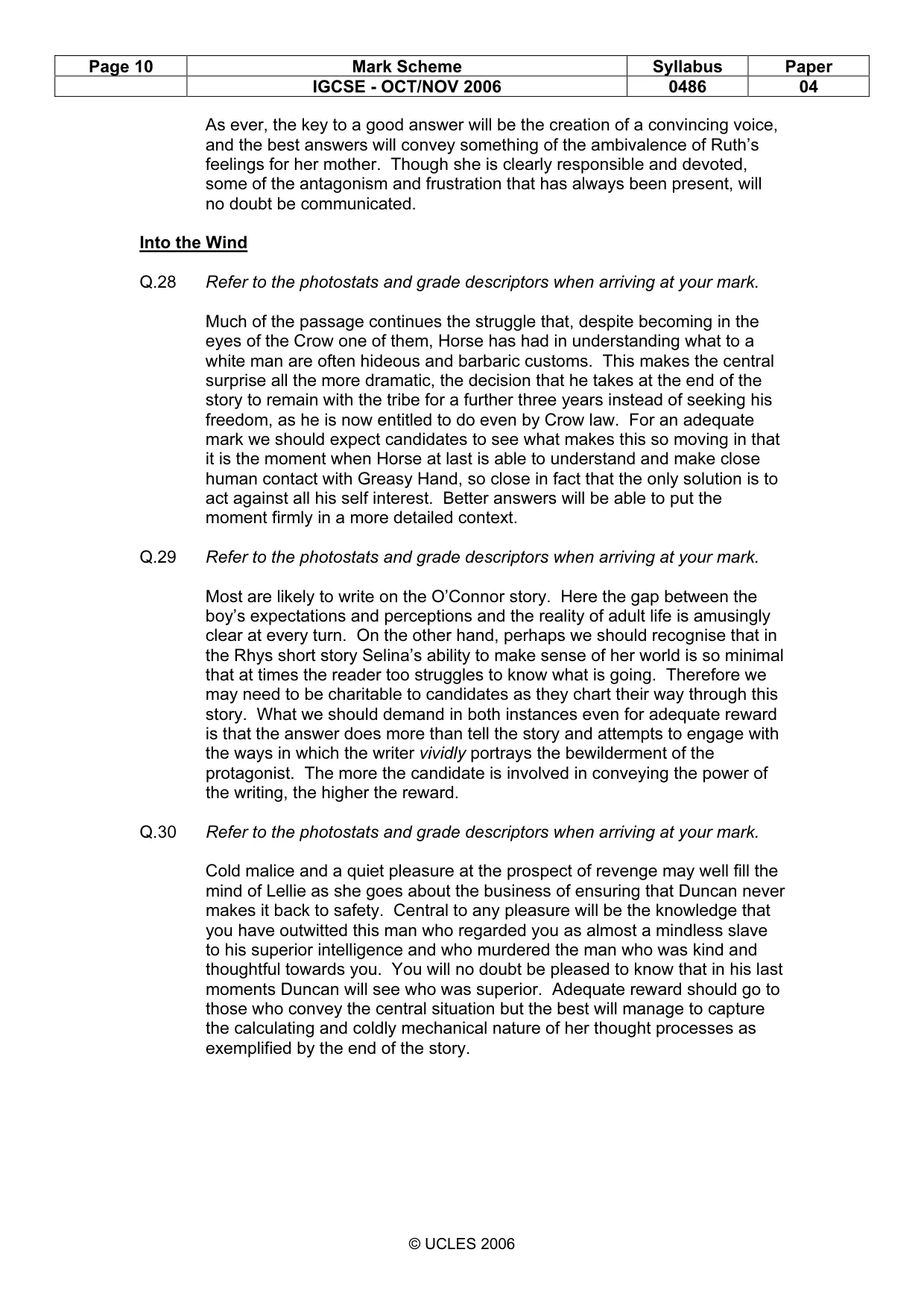 Mark scheme, page 10 of 16