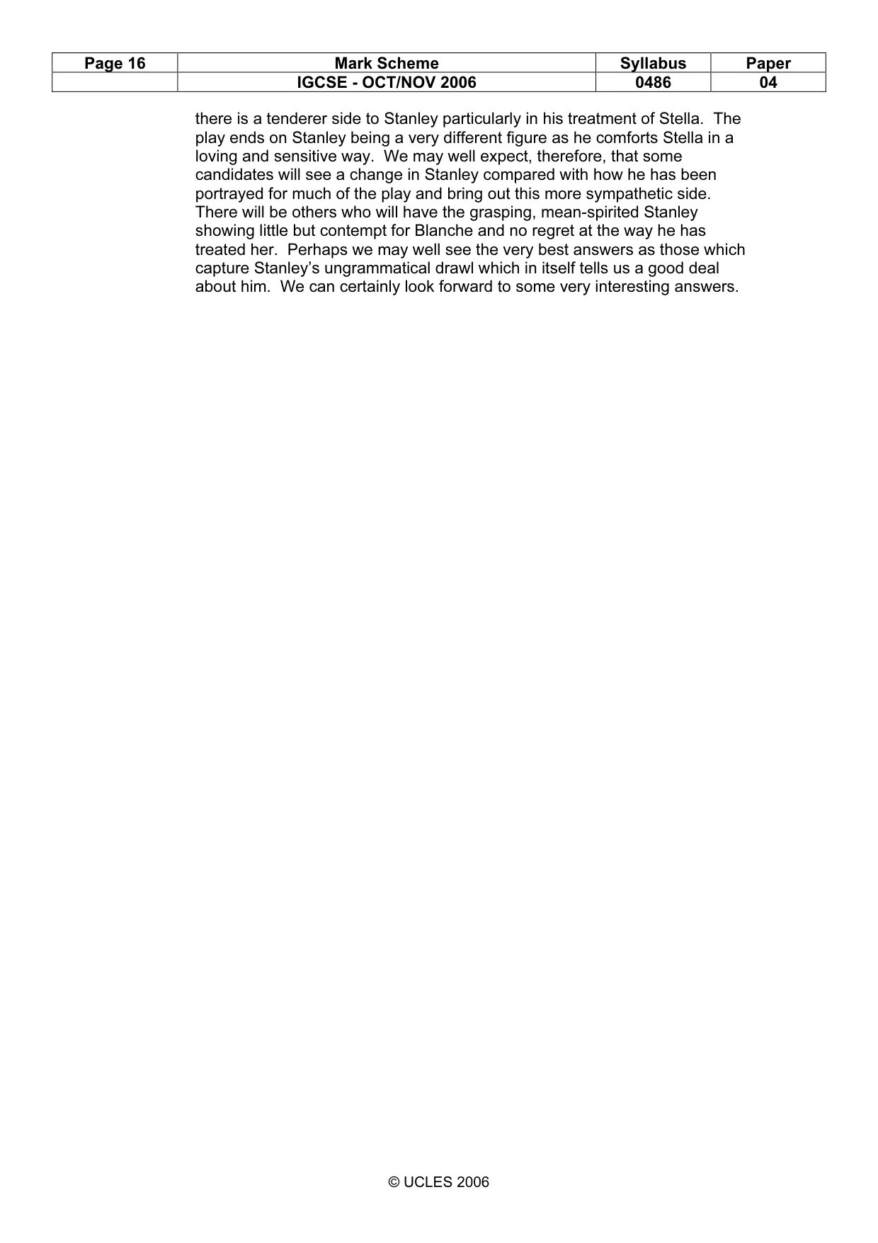 Mark scheme, page 16 of 16