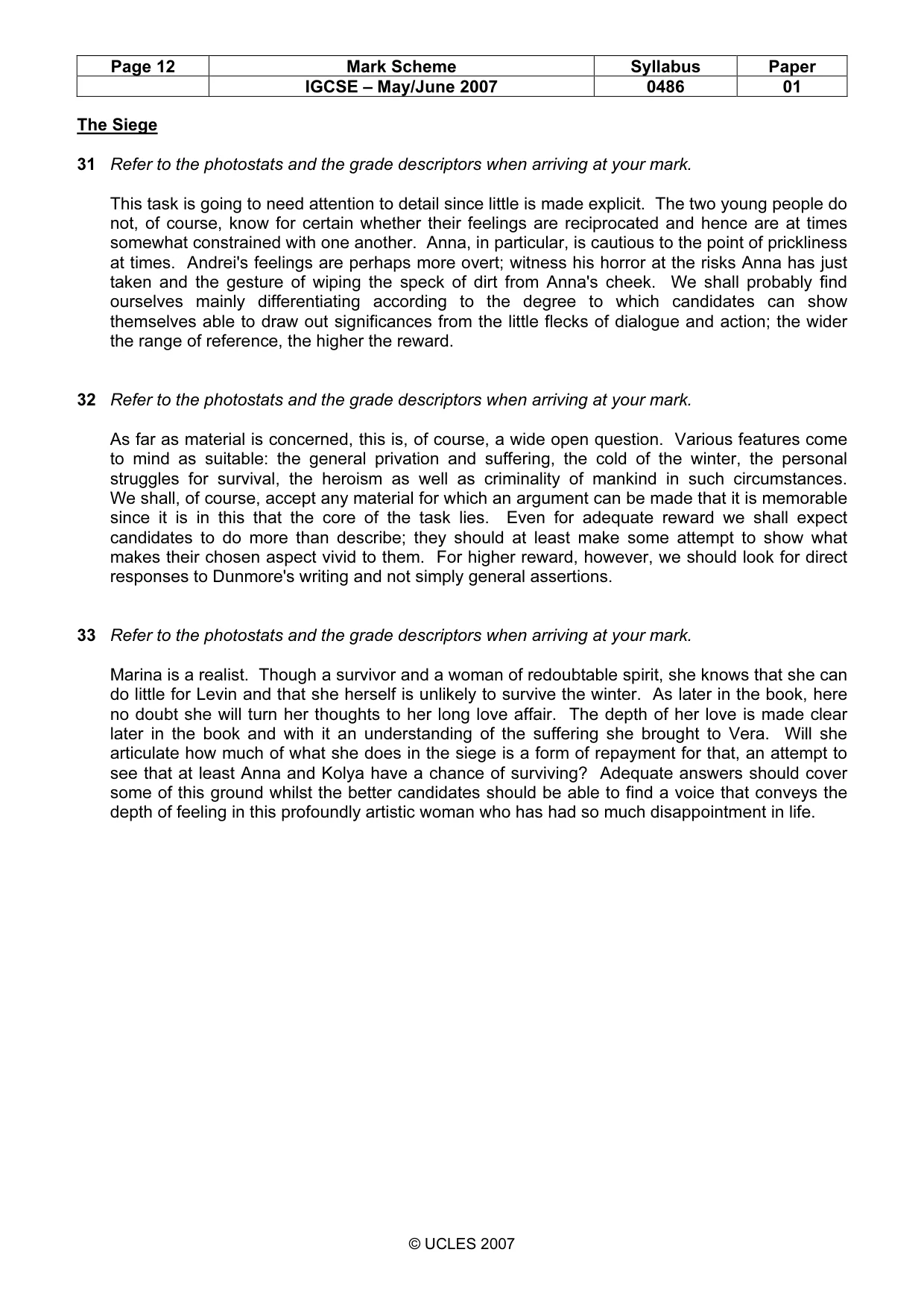 Mark scheme, page 12 of 17