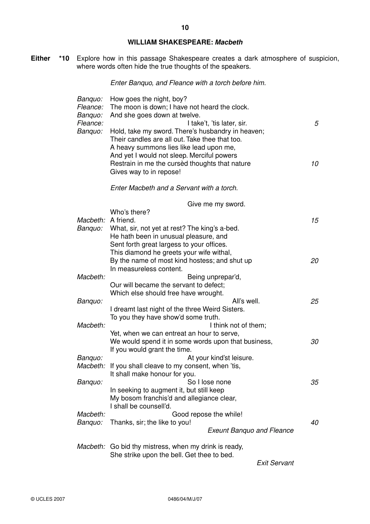 Cambridge IGCSE English - Literature 0486 2007 May/June Paper 4 · Variant 1 question paper, page 8 of 34