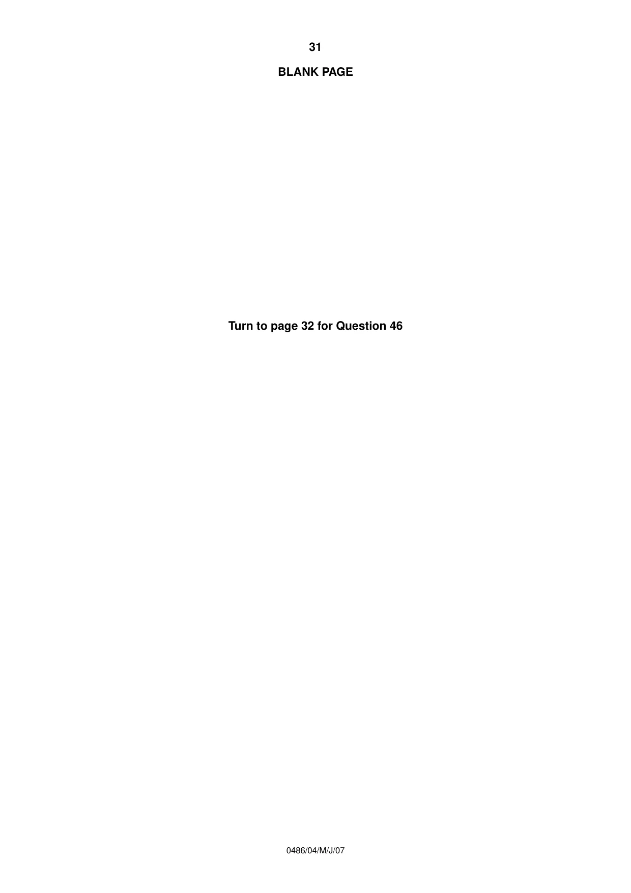 Cambridge IGCSE English - Literature 0486 2007 May/June Paper 4 · Variant 1 question paper, page 29 of 34