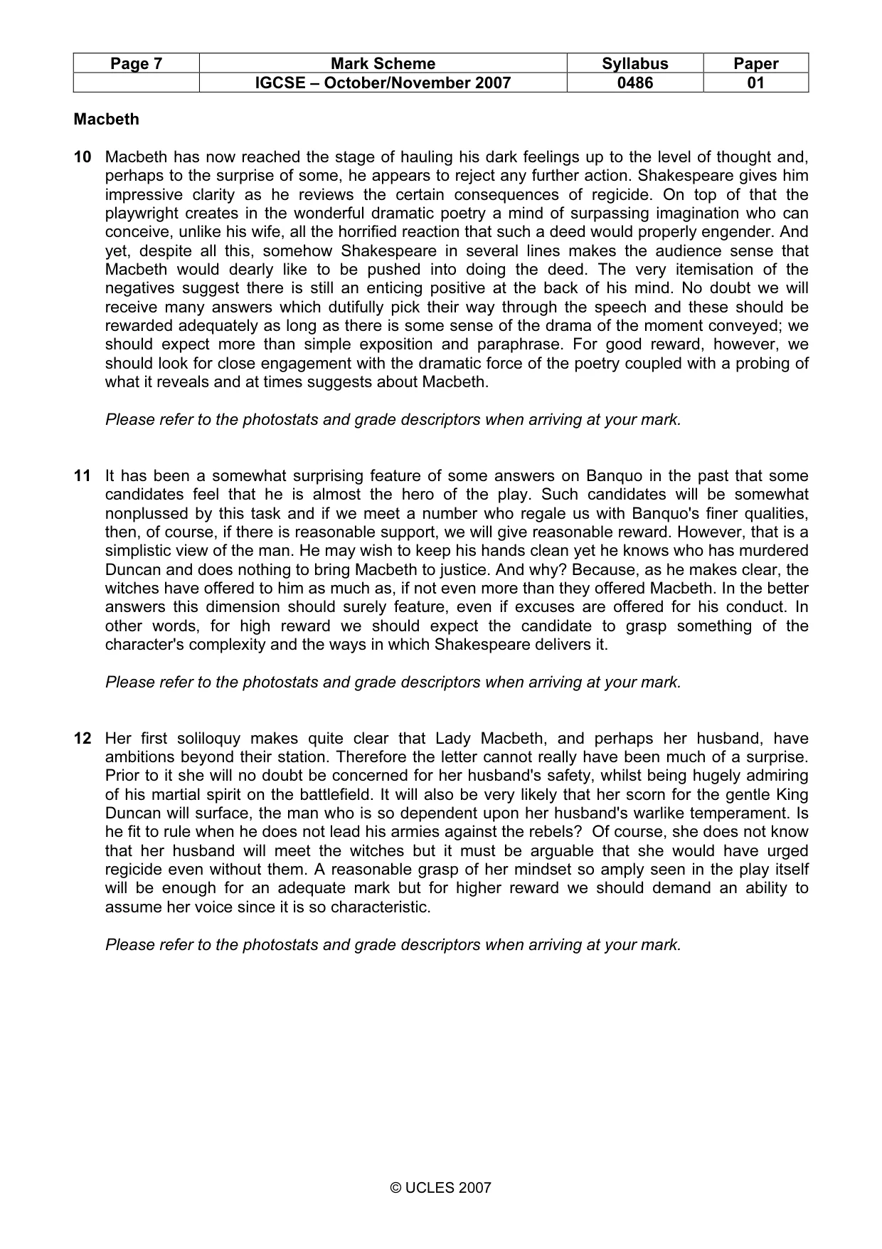 Mark scheme, page 7 of 18