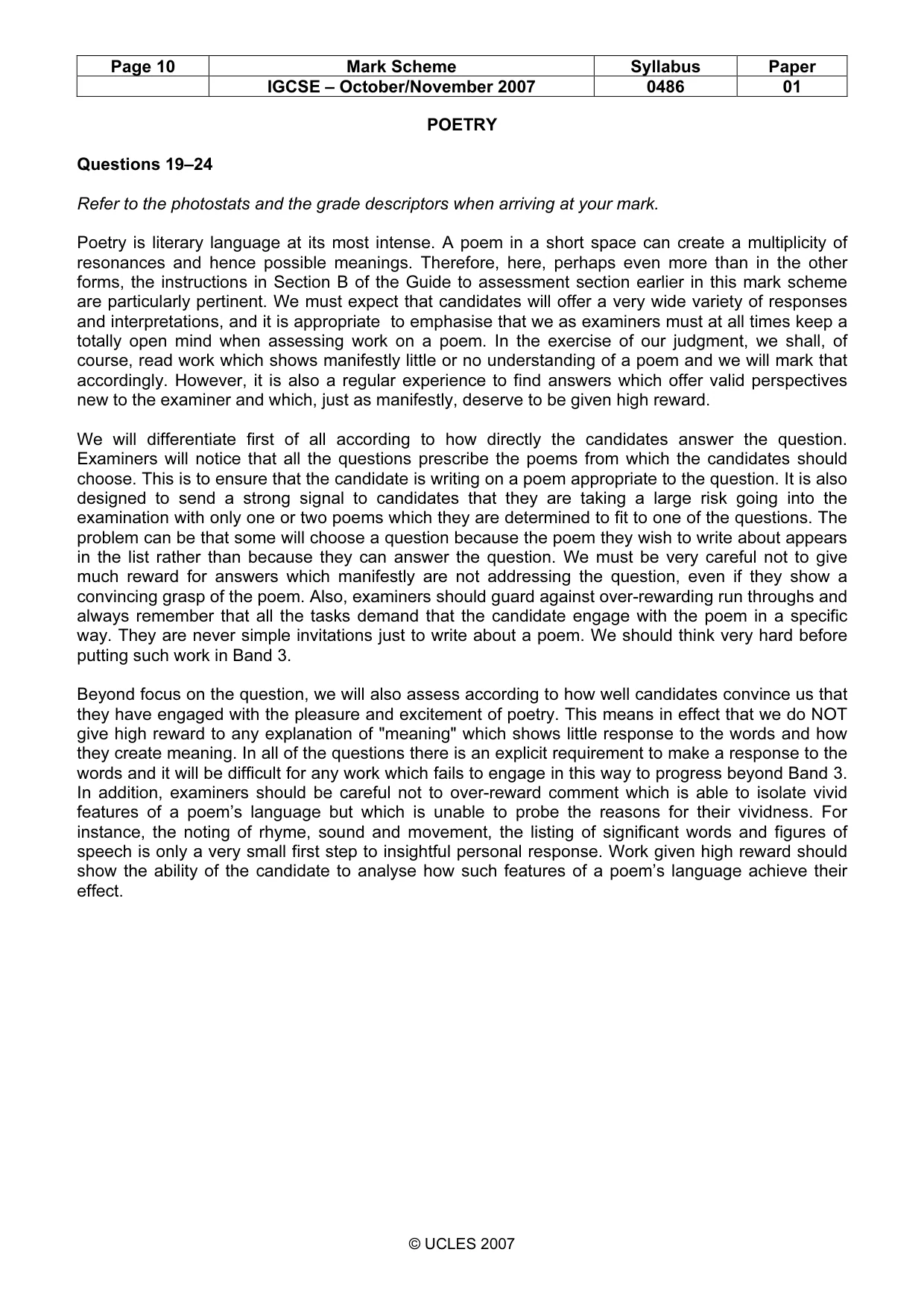 Mark scheme, page 10 of 18