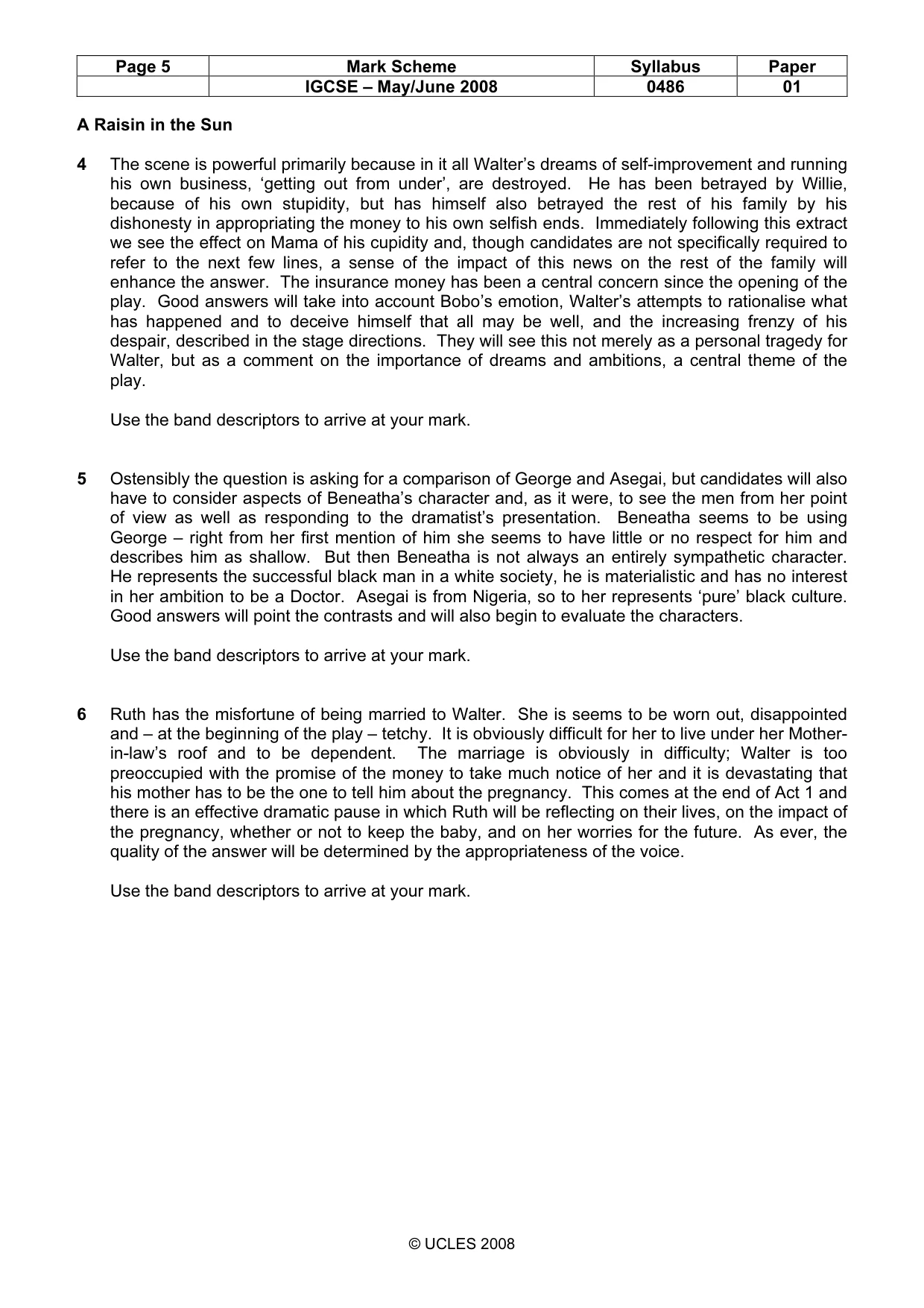 Mark scheme, page 5 of 18