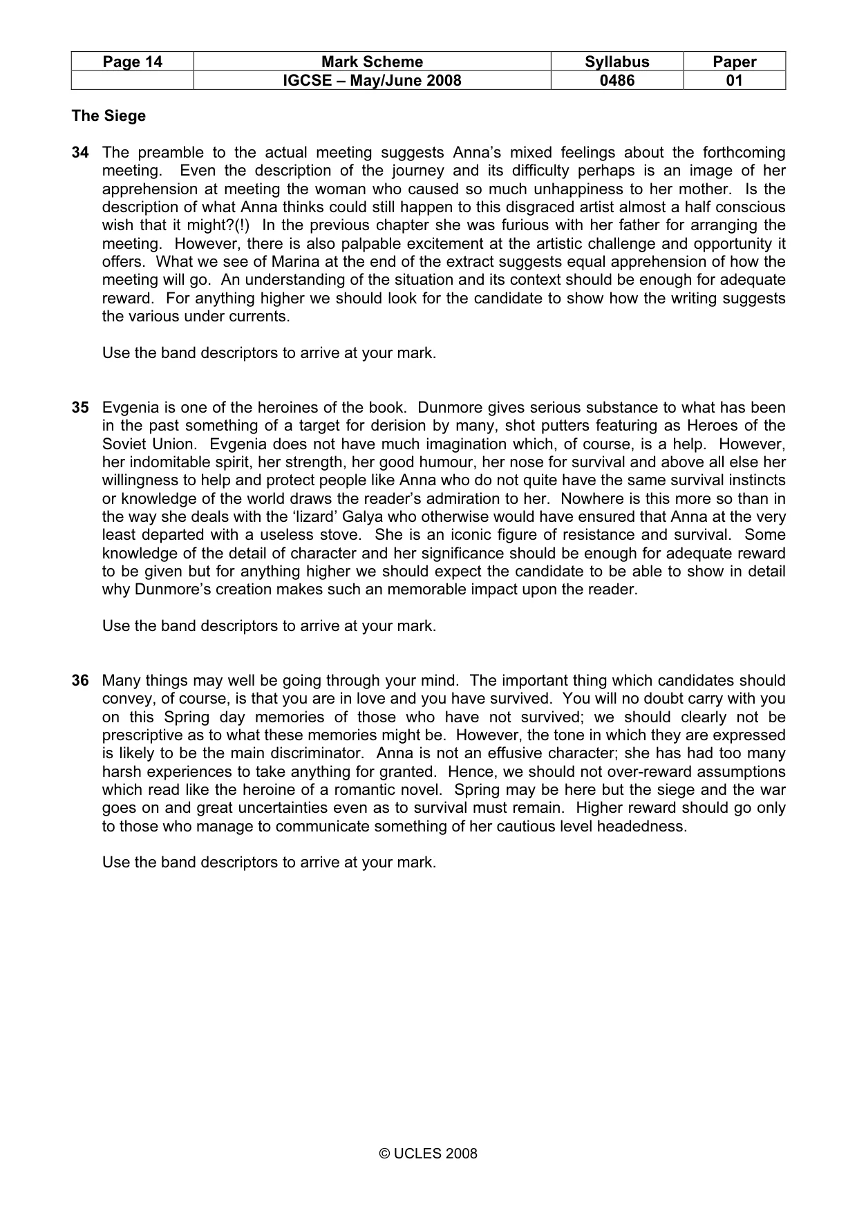 Mark scheme, page 14 of 18