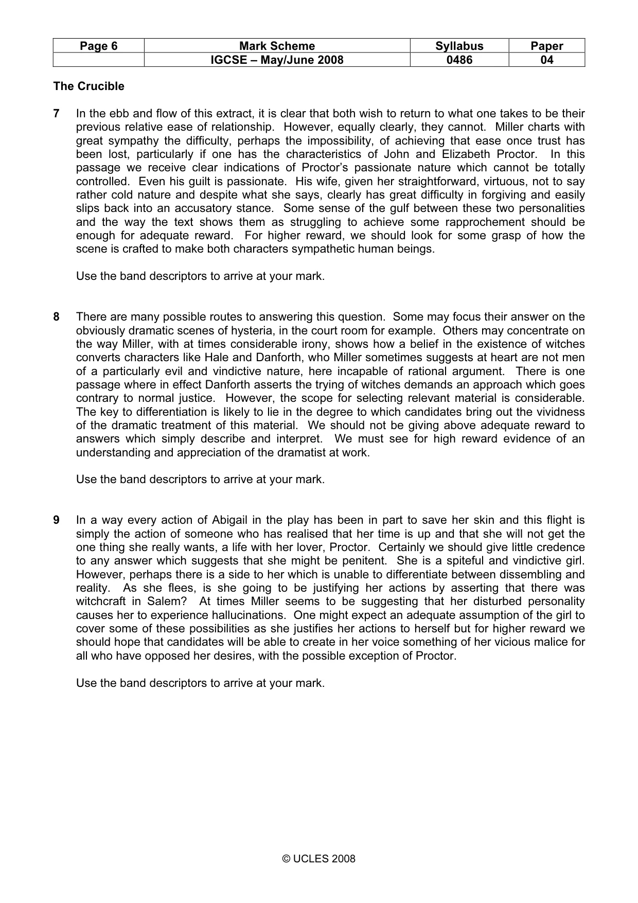 Mark scheme, page 6 of 18