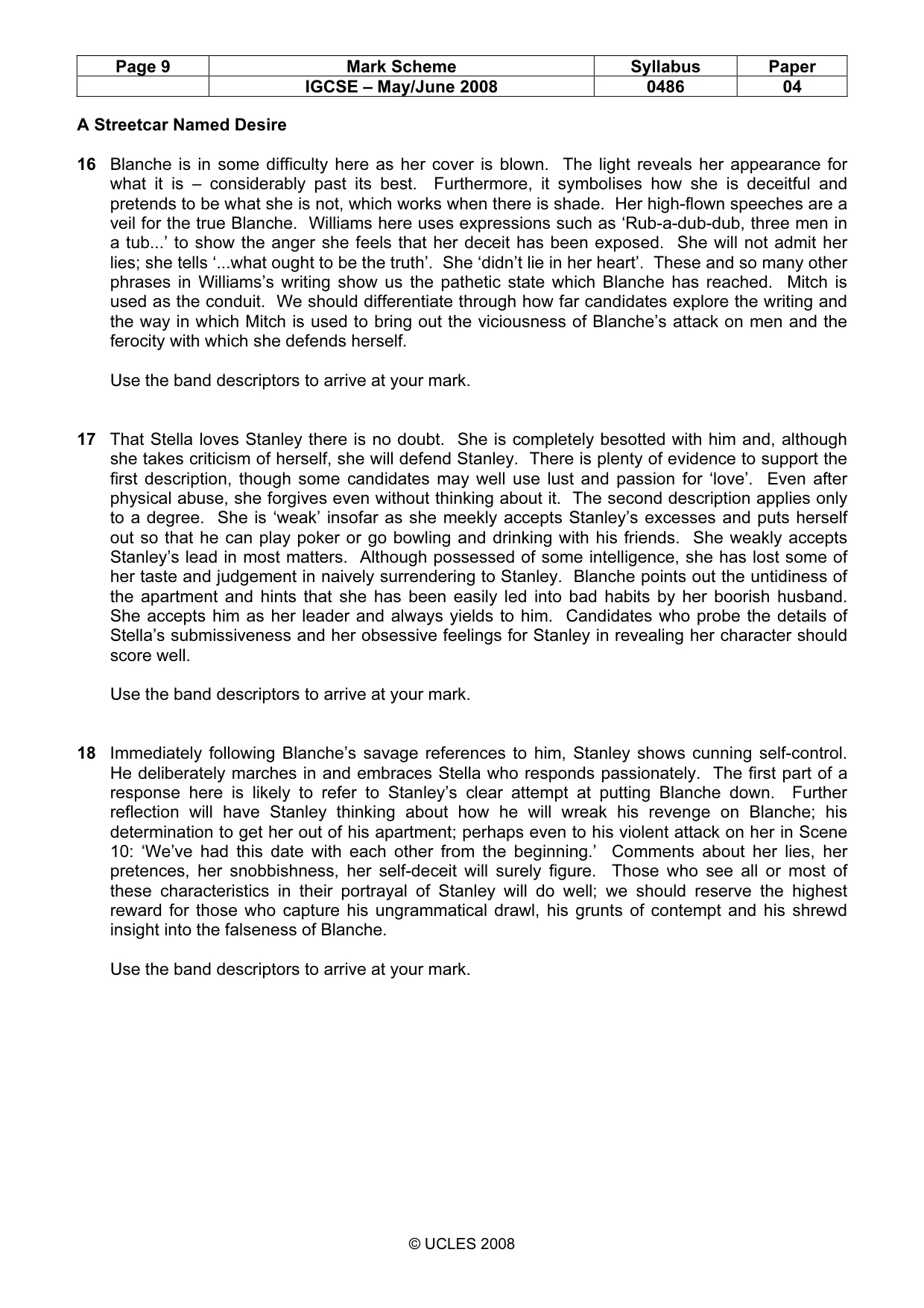 Mark scheme, page 9 of 18