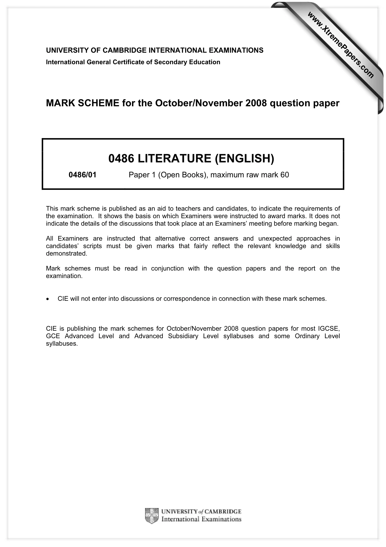 Mark scheme, page 1 of 18