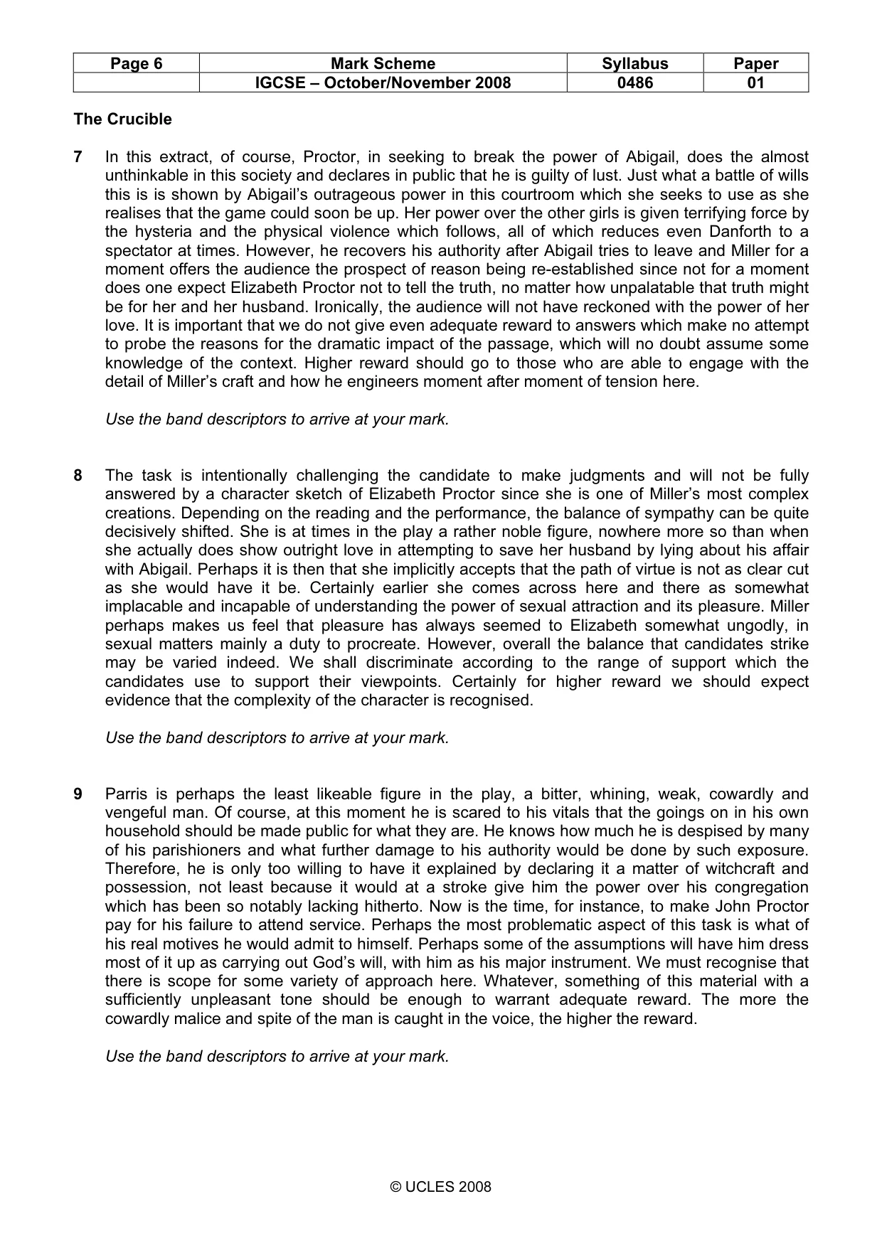 Mark scheme, page 6 of 18