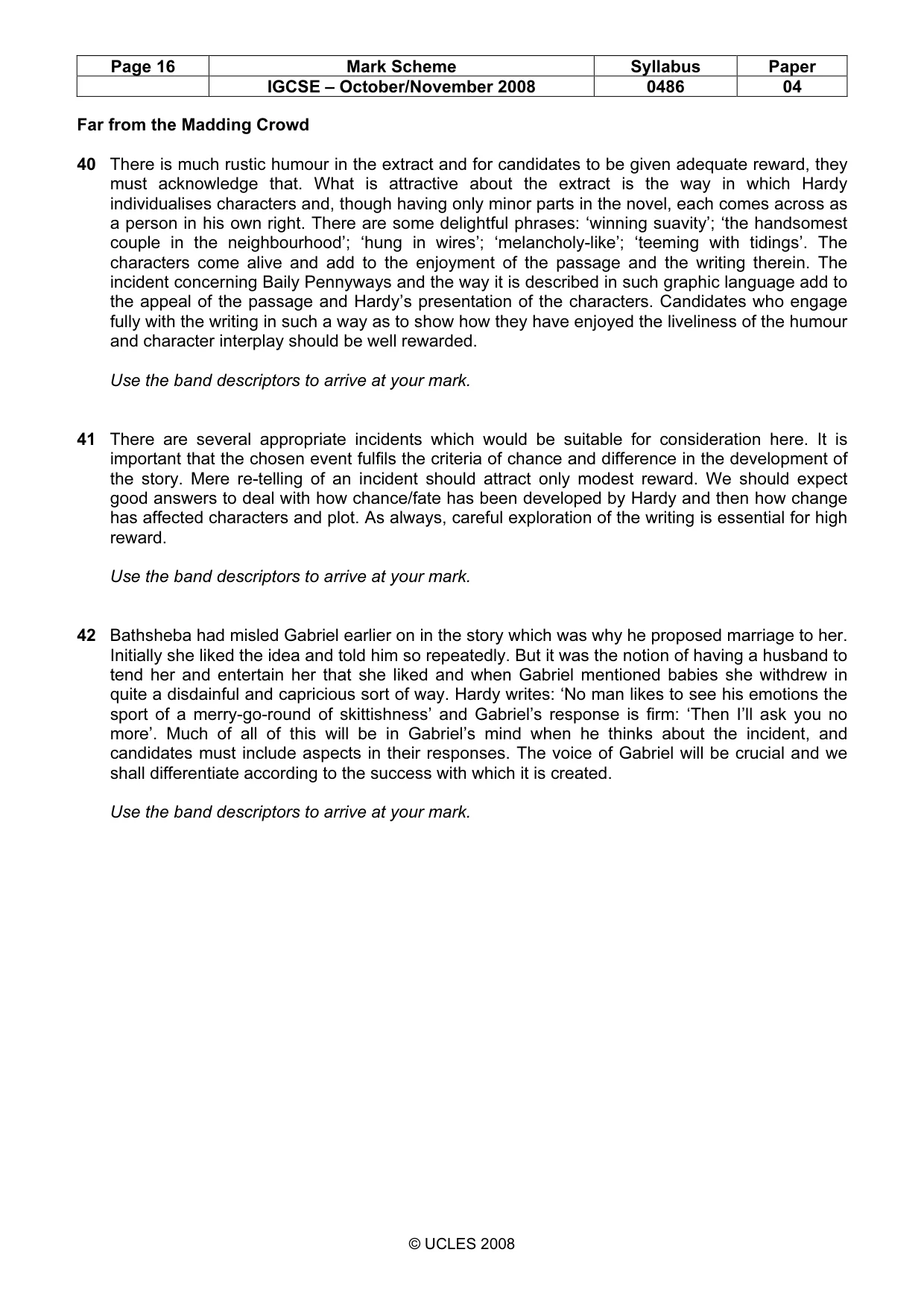 Mark scheme, page 16 of 18