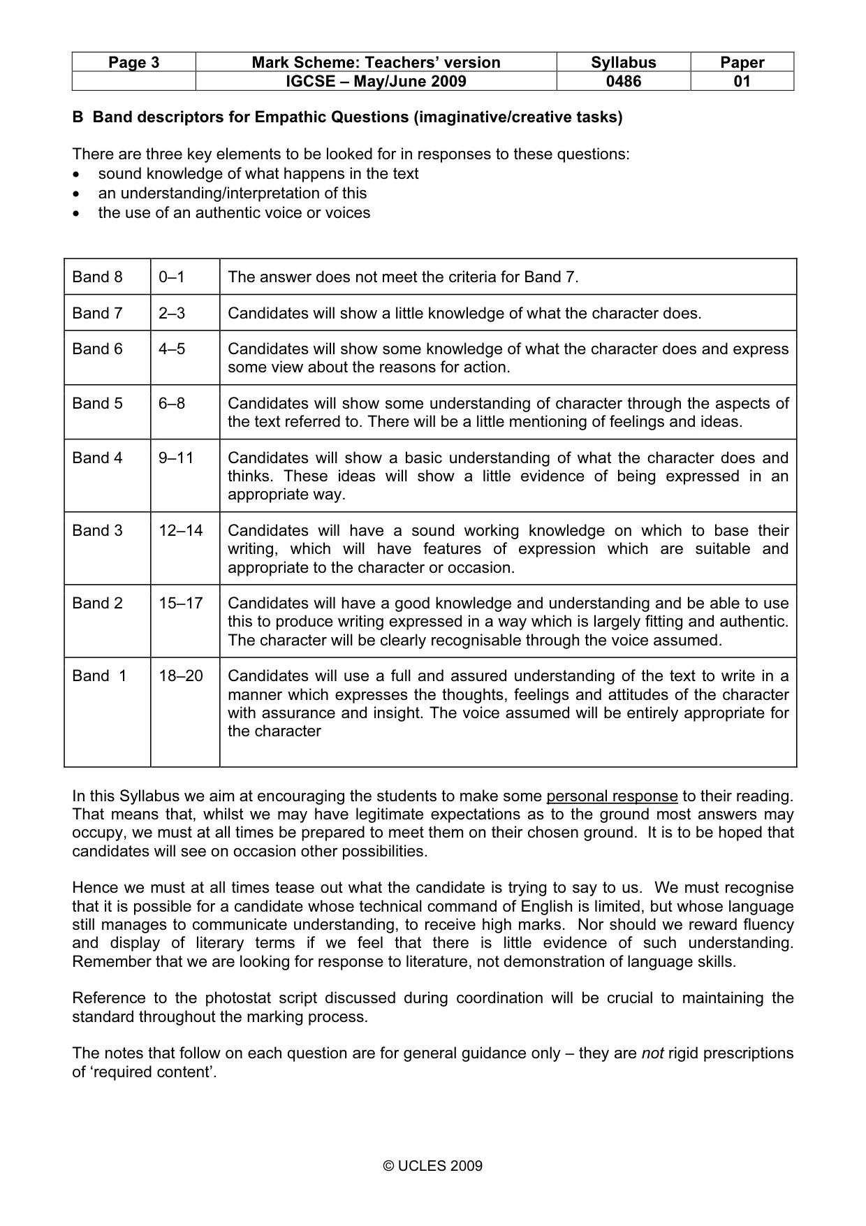 Mark scheme, page 3 of 18