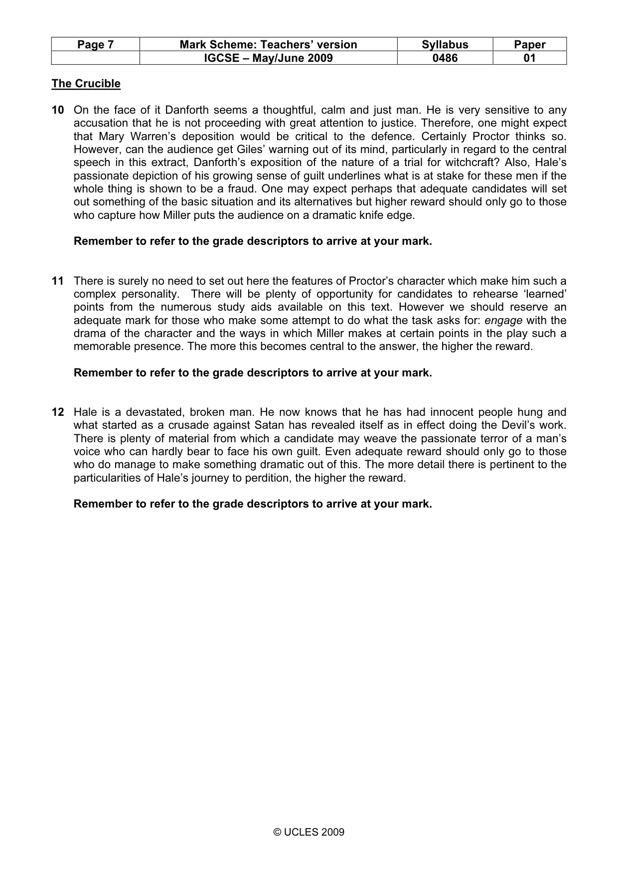 Mark scheme, page 7 of 18