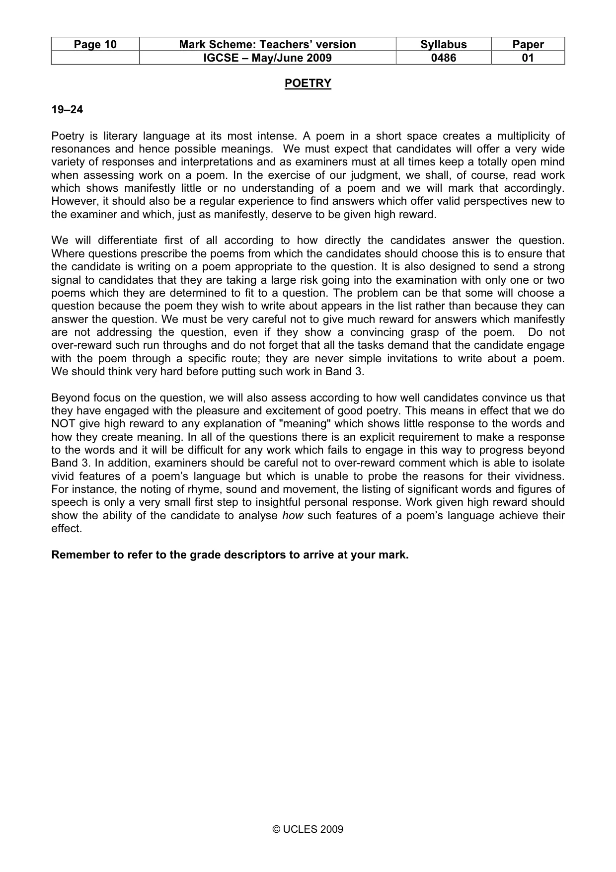 Mark scheme, page 10 of 18