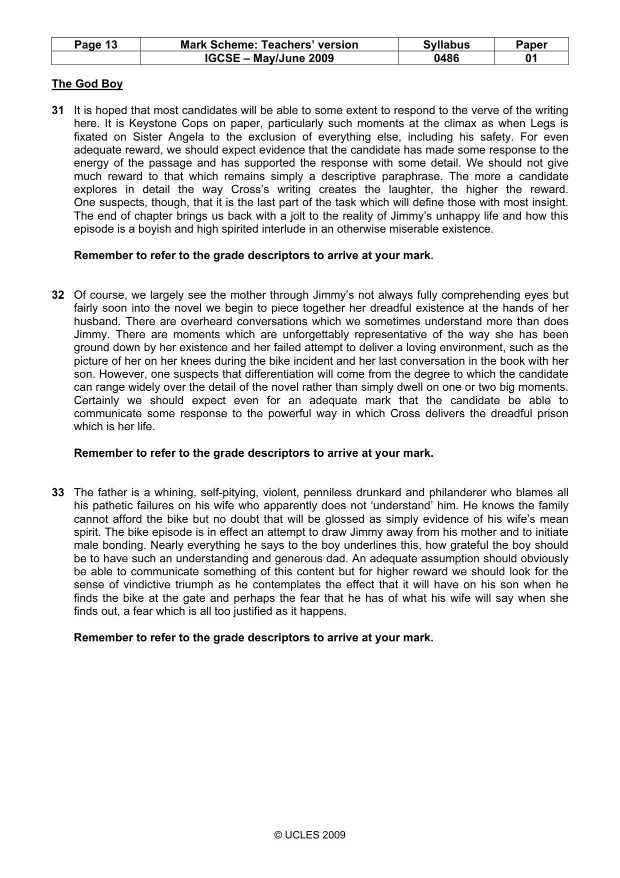 Mark scheme, page 13 of 18