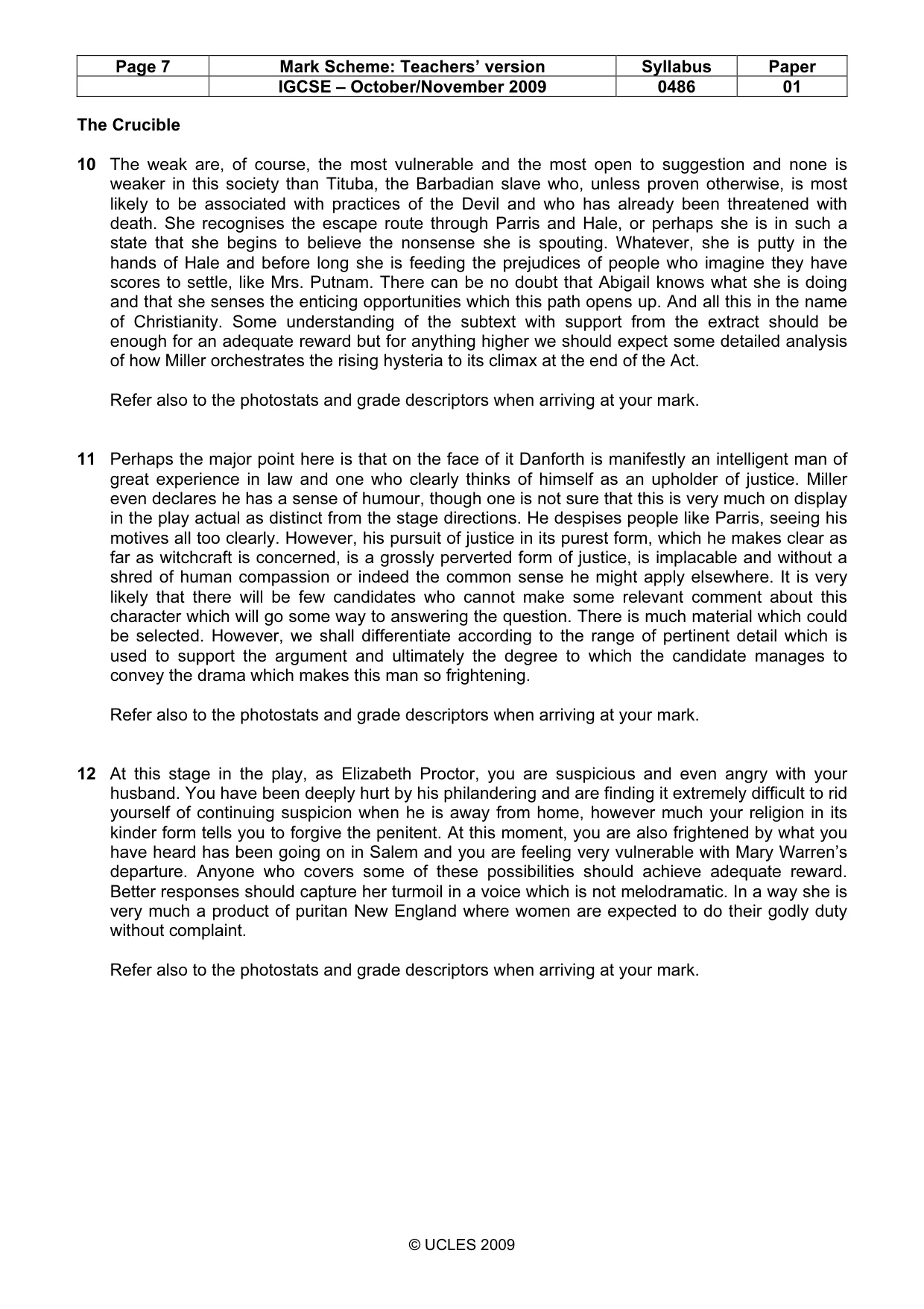Mark scheme, page 7 of 18