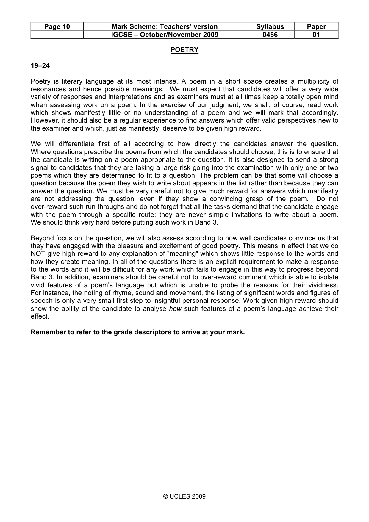 Mark scheme, page 10 of 18